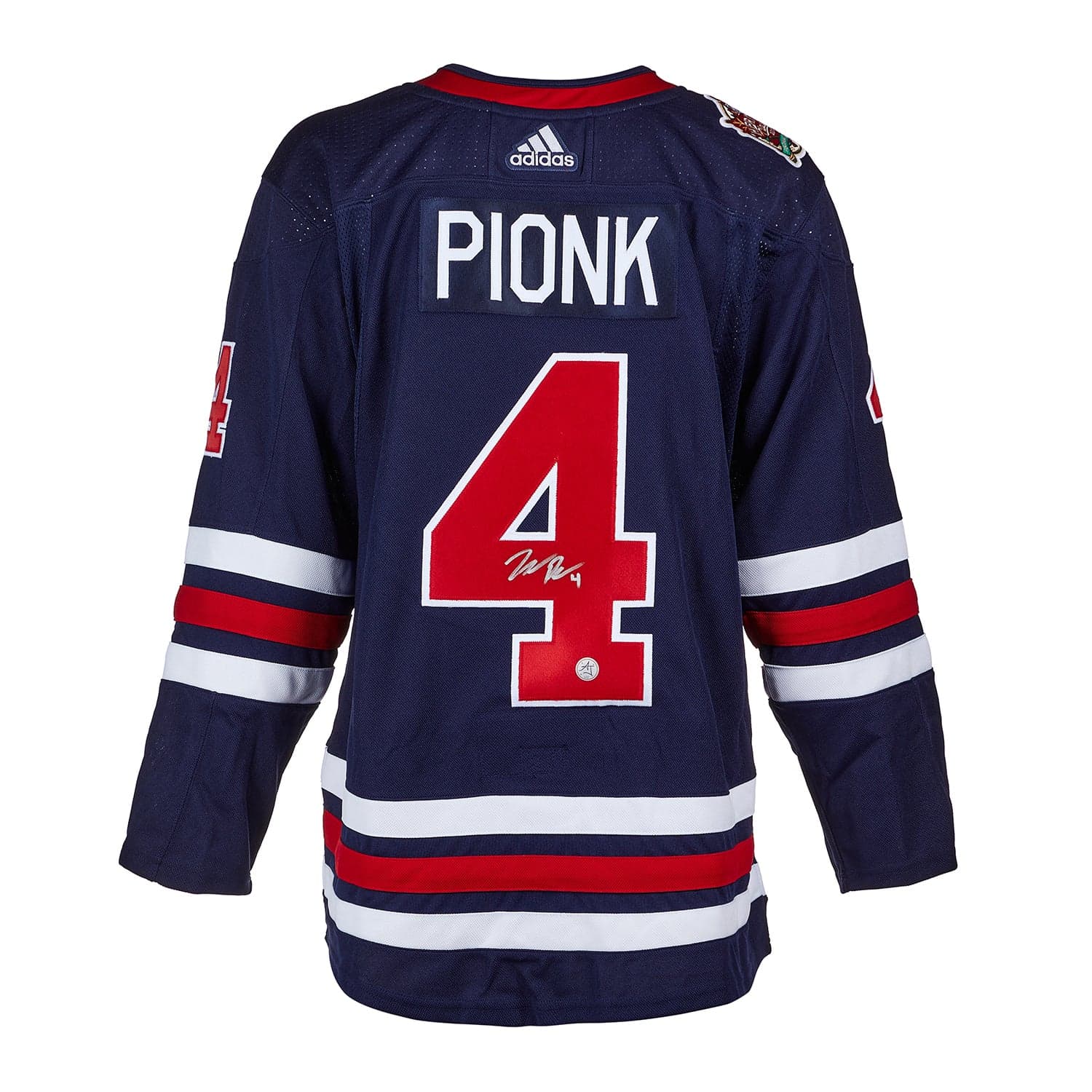 Neal Pionk Signed Winnipeg Jets 2019 Heritage Classic adidas Jersey Neal Pionk Jersey 2019-heritage-classic-adidas, Winnipeg Jets, supplier stock photo