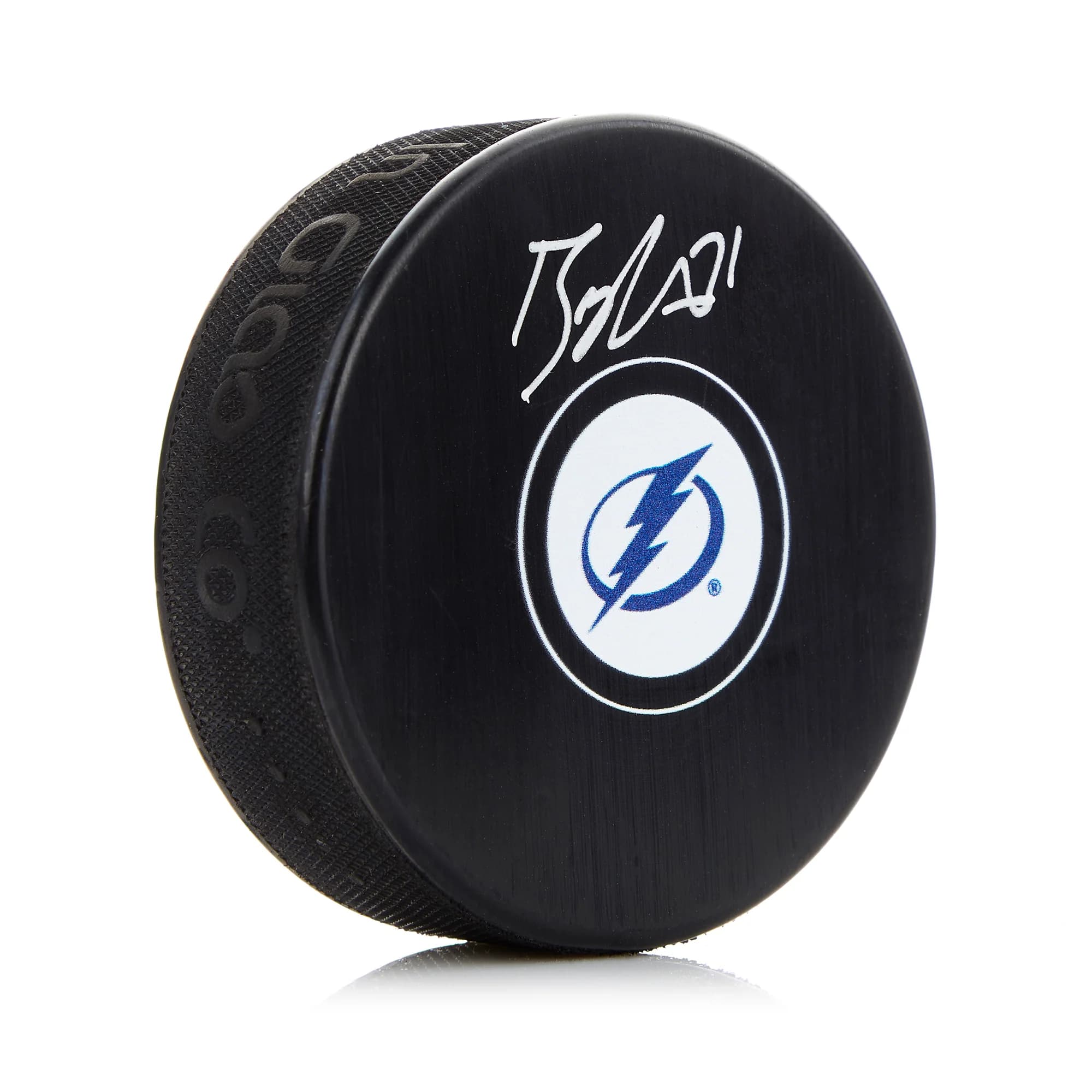 Brayden Point Tampa Bay Lightning Autographed Hockey Puck Brayden Point Puck hockey, Tampa Bay Lightning, supplier stock photo