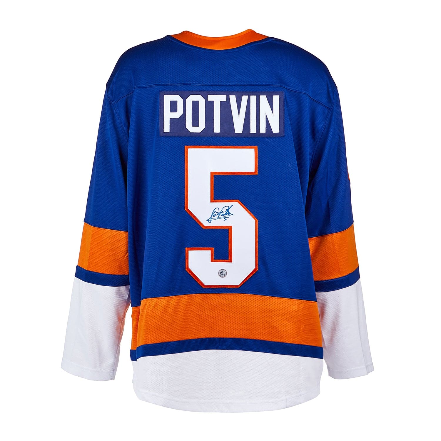 Denis Potvin Autographed New York Islanders Fanatics Breakaway Jersey Denis Potvin Jersey breakaway, New York Islanders, supplier stock photo