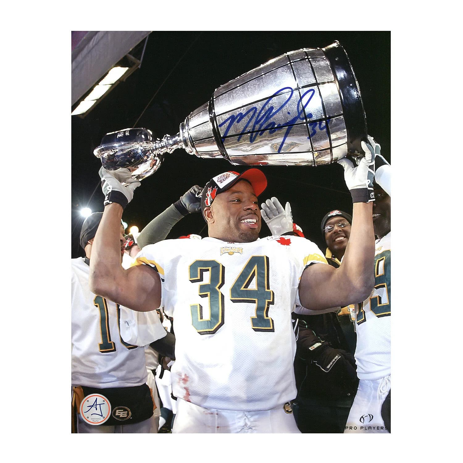 Mike Pringle Autographed Edmonton Eskimos Grey Cup 8x10 Photo Mike Pringle Photo 8x10-edmonton-eskimos-grey-cup, supplier stock photo