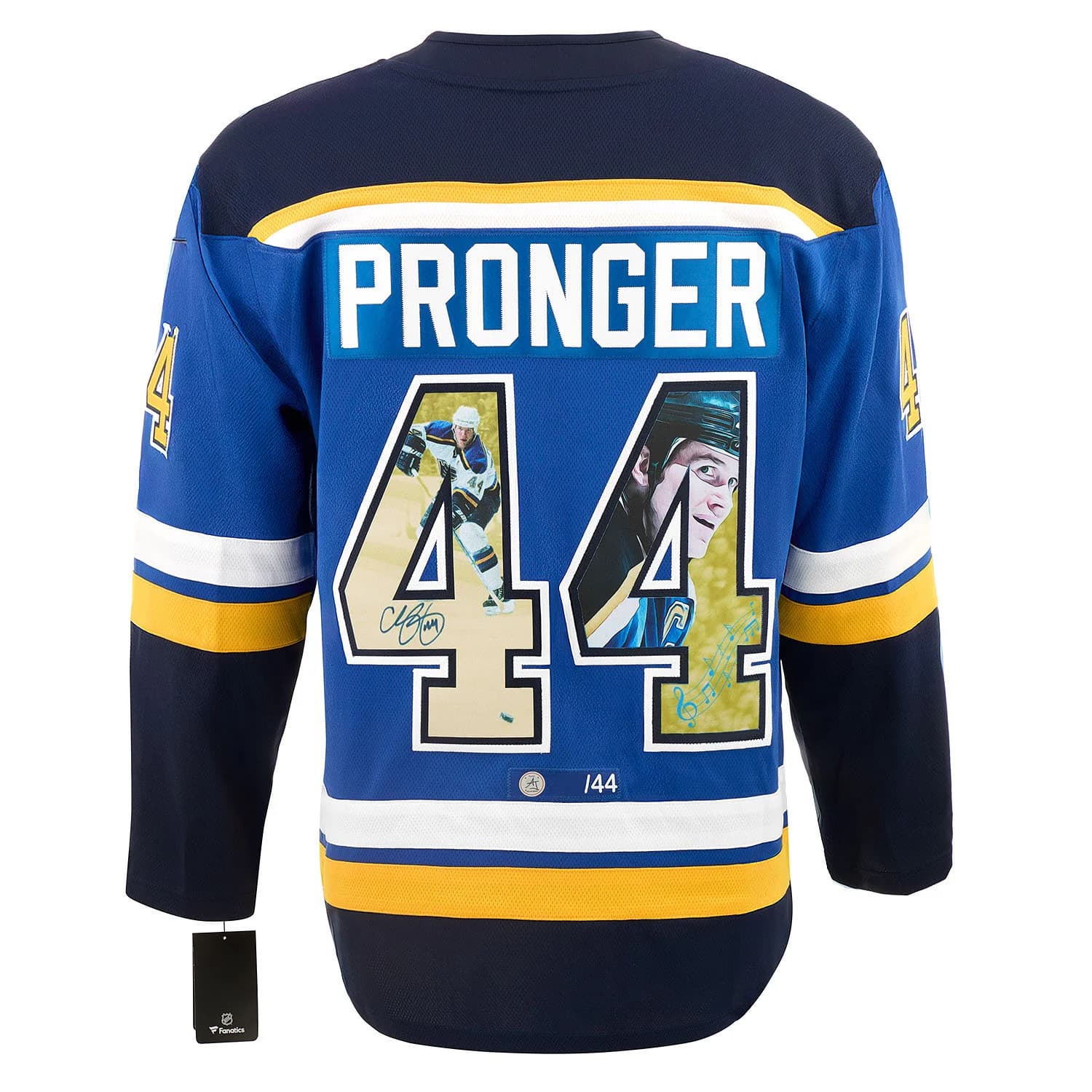 Chris Pronger Autographed St Louis Blues Player Profile Art Jersey #/44 Chris Pronger Jersey player-profile-art-44, St. Louis Blues, supplier stock photo