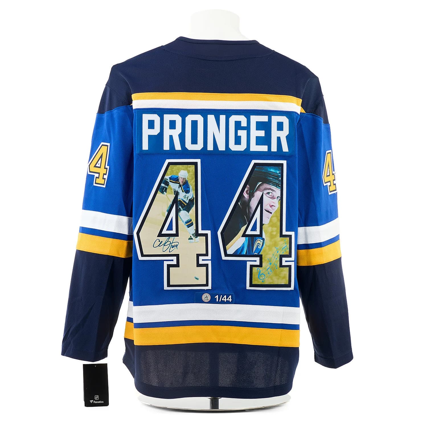 Chris Pronger Autographed St Louis Blues Player Profile Art Jersey #1/44 Chris Pronger Jersey chris-pronger-st-louis-blues-player, St. Louis Blues, supplier stock photo