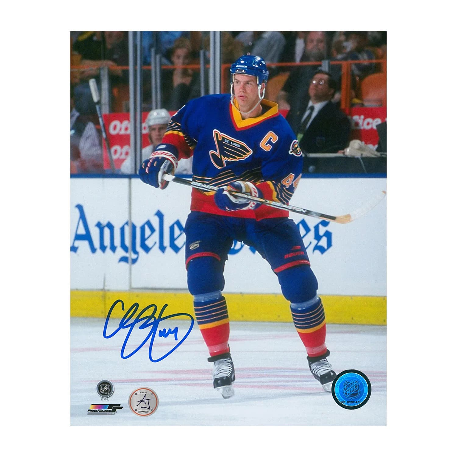 Chris Pronger Autographed St Louis Blues Captain 8x10 Photo Chris Pronger Photo 8x10-captain, St. Louis Blues, supplier stock photo
