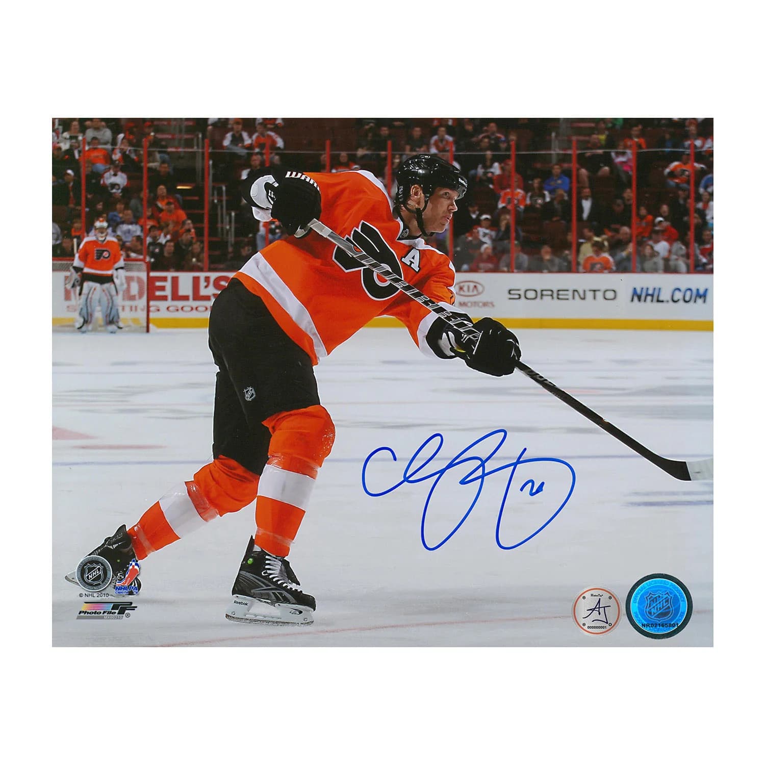 Chris Pronger Autographed Philadelphia Flyers Game Action 8x10 Photo Chris Pronger Photo 8x10-game-action, Philadelphia Flyers, supplier stock photo