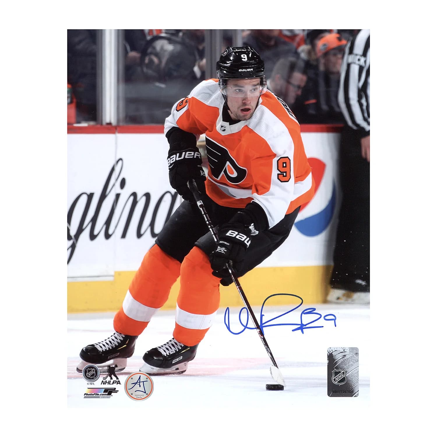 Ivan Provorov Autographed Philadelphia Flyers Puck Rush 8x10 Photo Ivan Provorov Puck 8x10-ivan-provorov-philadelphia-flyers-rush, Philadelphia Flyers, supplier stock photo