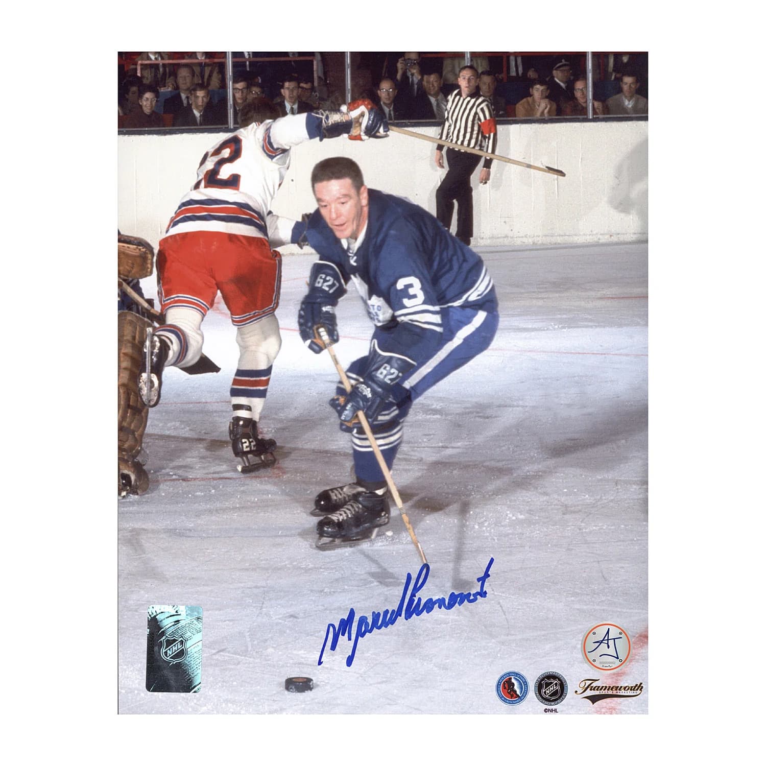 Marcel Pronovost Signed Toronto Maple Leafs Game Action 8x10 Photo Marcel Pronovost Photo 8x10-game-action, Toronto Maple Leafs, supplier stock photo