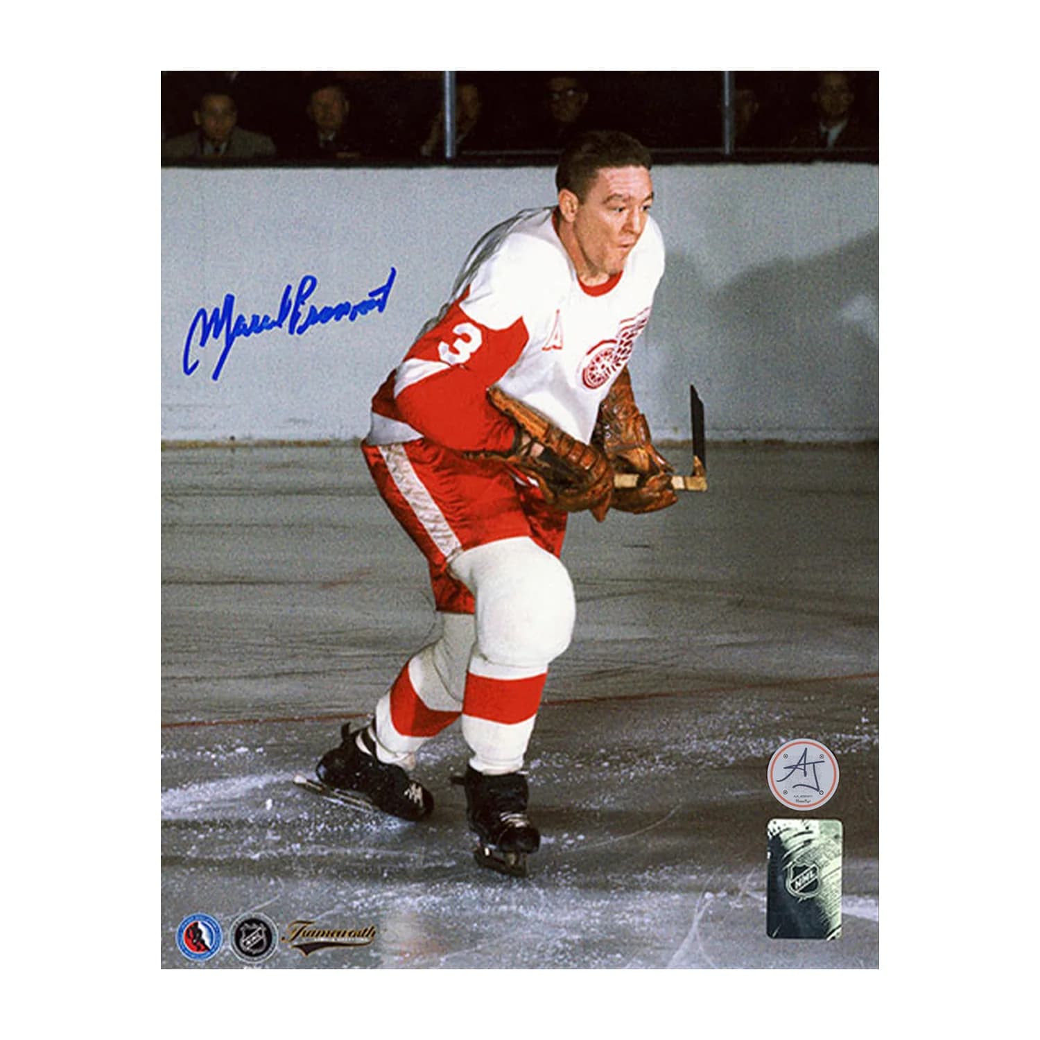 Marcel Pronovost Signed Detroit Red Wings Game Action 8x10 Photo Marcel Pronovost Photo 8x10-game-action, Detroit Red Wings, supplier stock photo