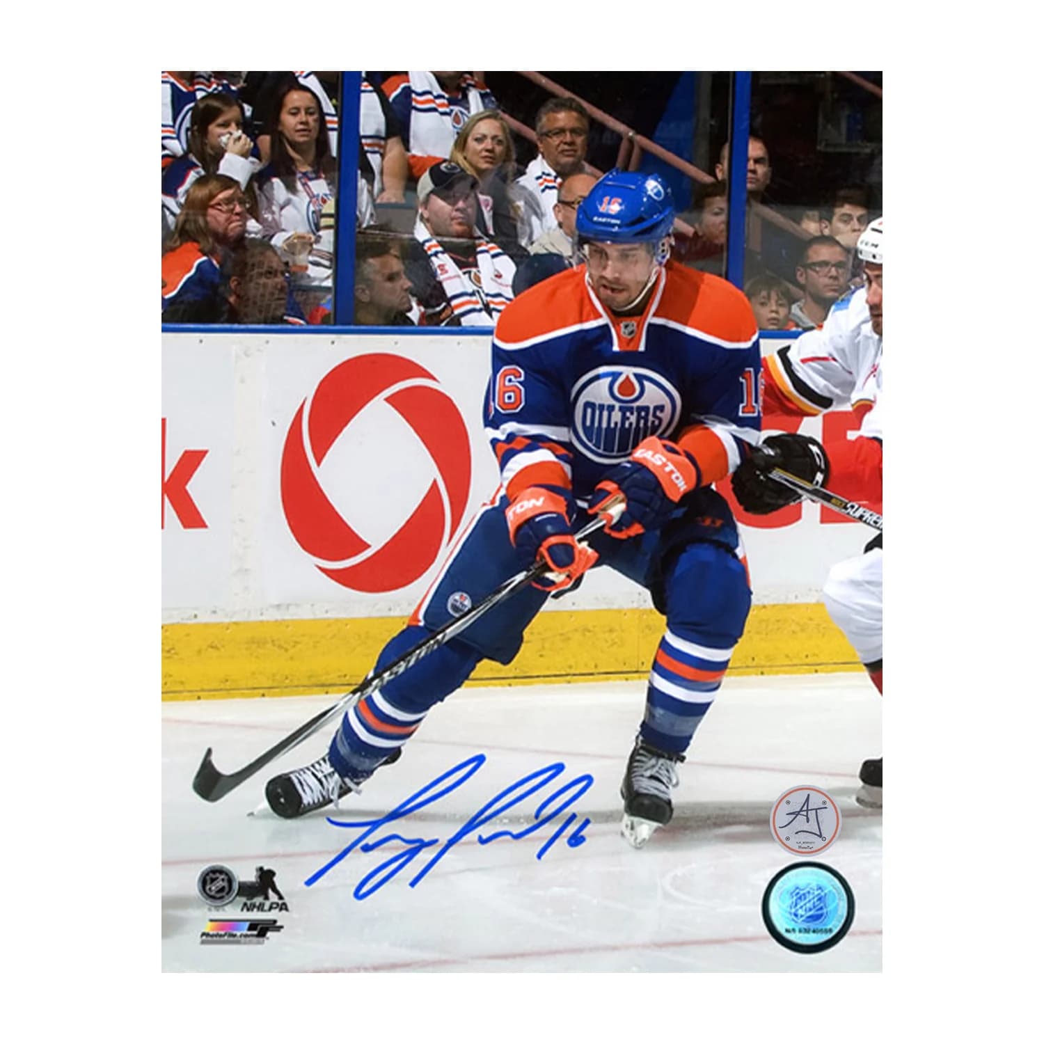 Teddy Purcell Autographed Edmonton Oilers Hockey 8x10 Photo Teddy Purcell Photo 8x10-hockey, Edmonton Oilers, supplier stock photo