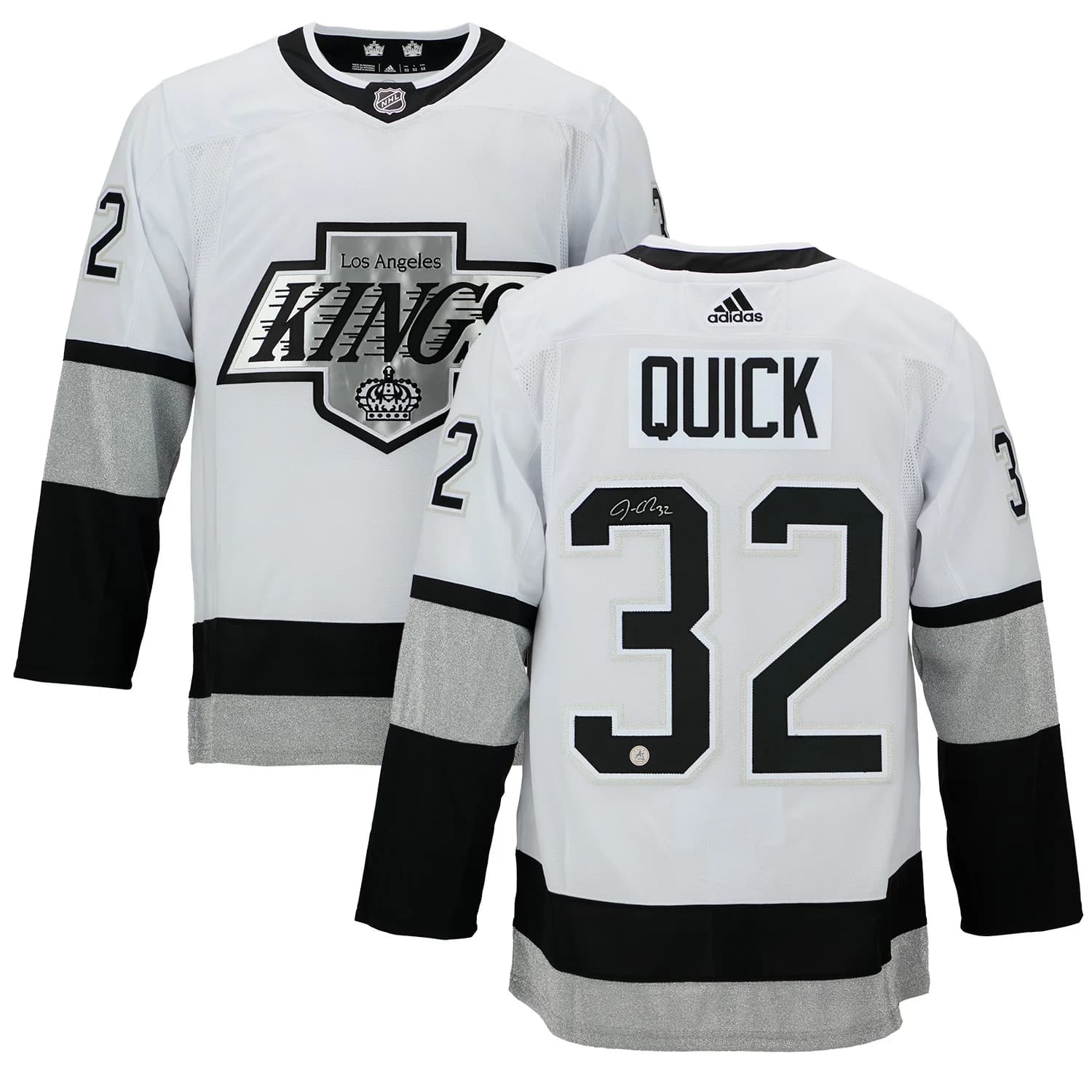 Jonathan Quick Signed Los Angeles Kings Alt Retro White adidas Jersey Jonathan Quick Jersey alt-retro-white-adidas, Los Angeles Kings, view 3, supplier stock photo