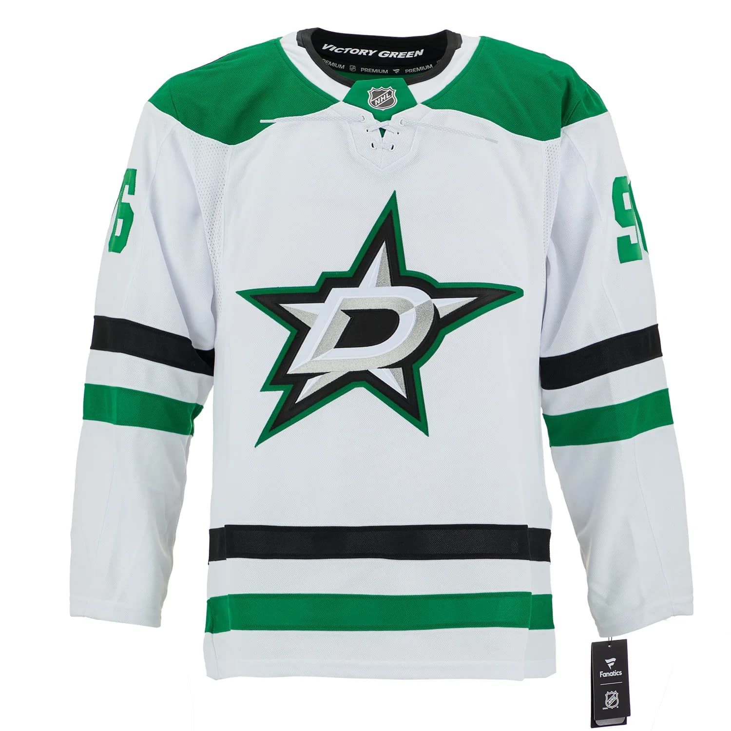 Mikko Rantanen Signed Dallas Stars White Fanatics Premium Jersey Mikko Rantanen Jersey white-premium, Dallas Stars, view 2, supplier stock photo