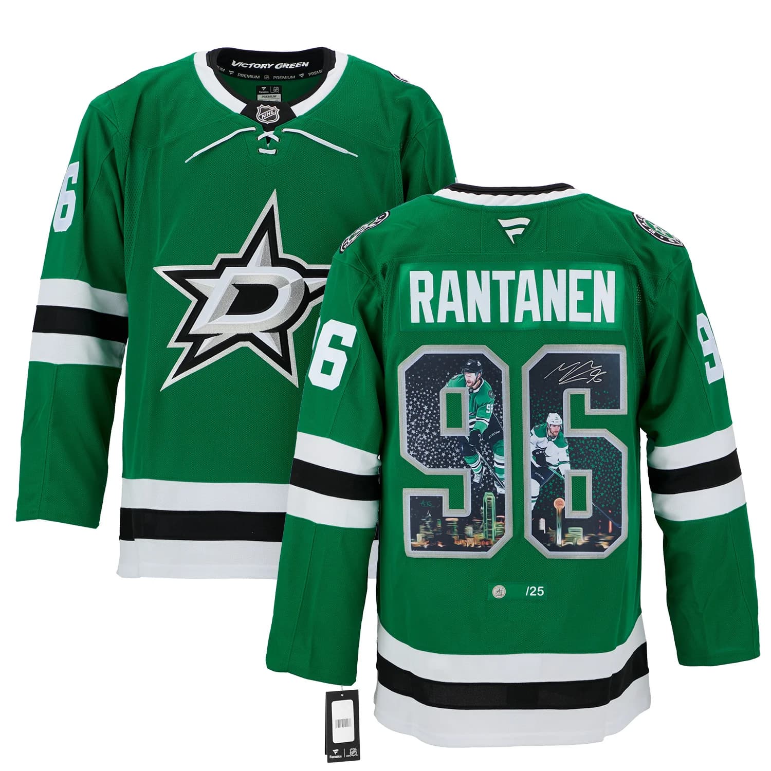 Mikko Rantanen Signed Dallas Stars Night Skyline Art Jersey #/25 Mikko Rantanen Jersey mikko-rantanen-dallas-stars-night-skyline, Dallas Stars, view 3, supplier stock photo