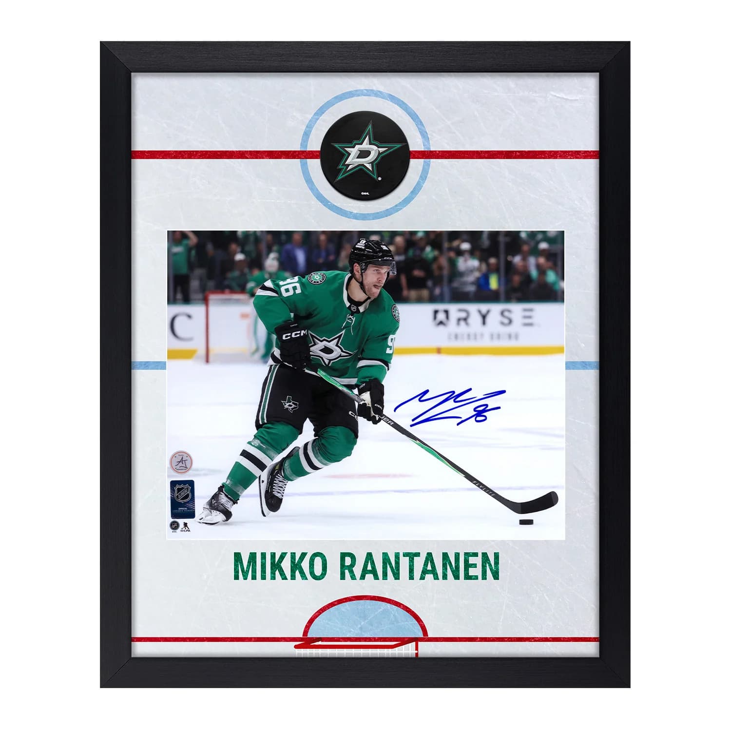 Mikko Rantanen Autographed Dallas Stars Graphic Rink 18x22 Frame Mikko Rantanen Other 18x22-mikko-rantanen-dallas-stars-graphic-rink, Dallas Stars, supplier stock photo