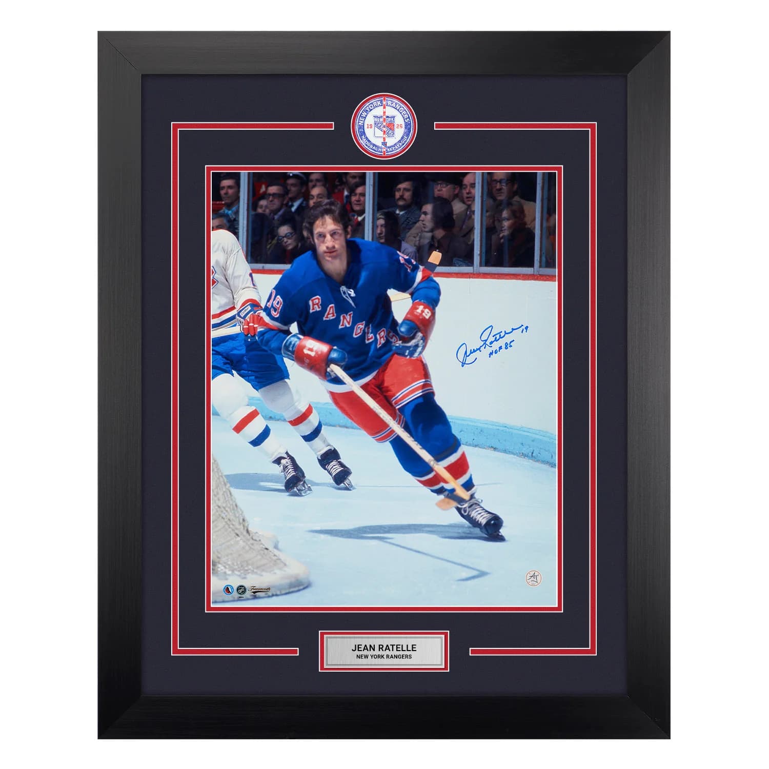 Jean Ratelle Signed New York Rangers Centre Ice Logo 26x32 Frame Jean Ratelle Other 26x32-centre-ice-logo-frame, New York Rangers, supplier stock photo