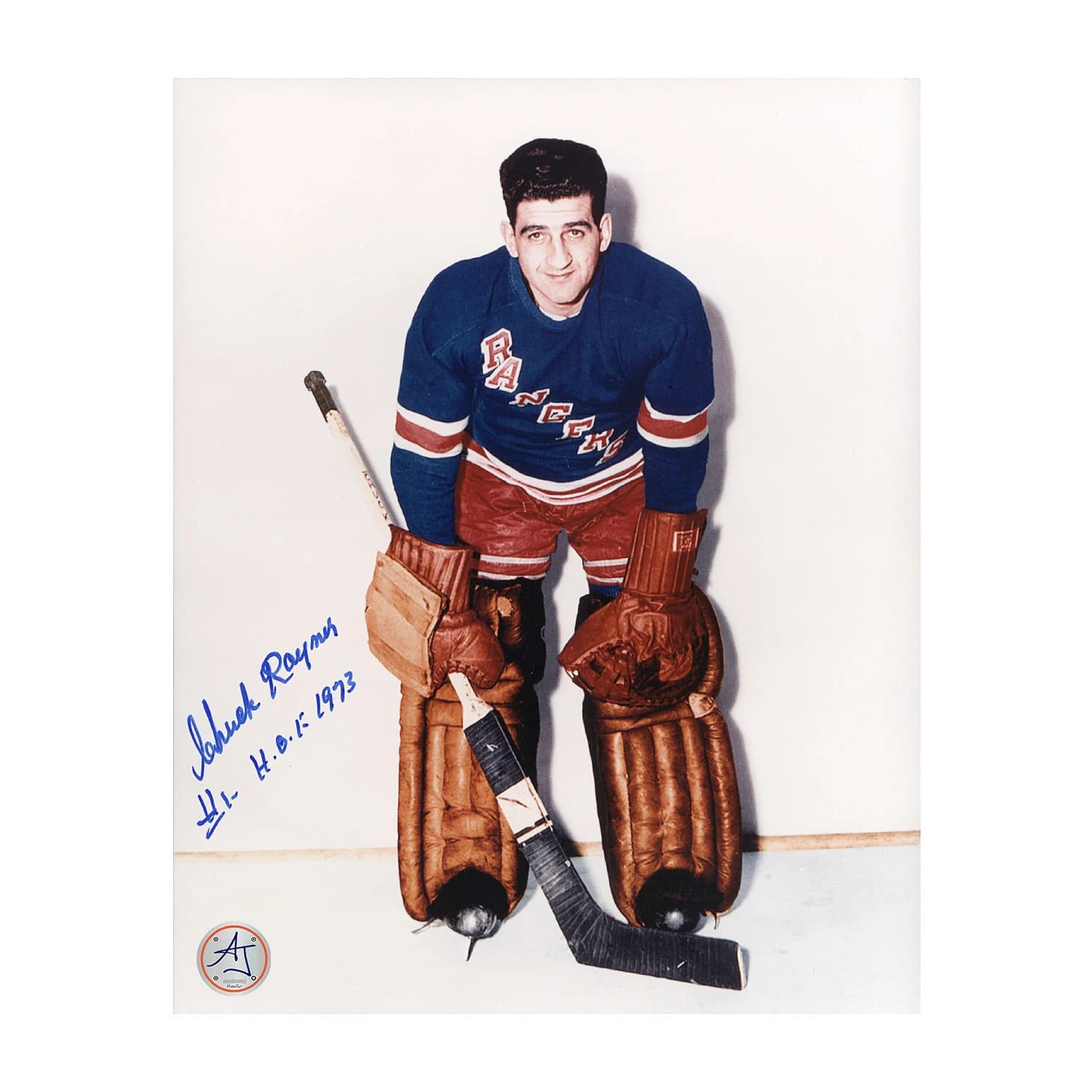 Chuck Rayner Autographed New York Rangers Goalie 8x10 Photo Chuck Rayner Photo 8x10-goalie, New York Rangers, supplier stock photo