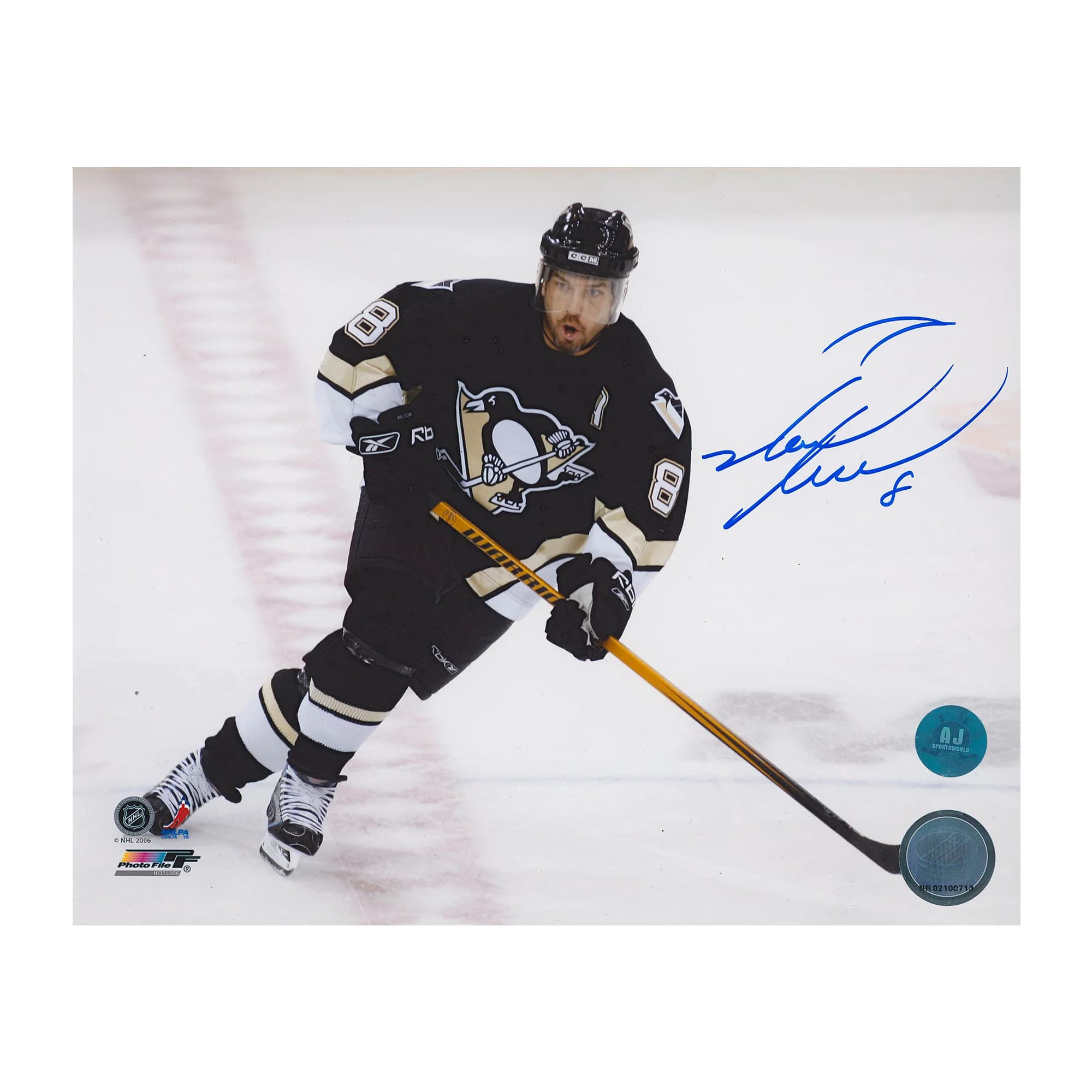 Mark Recchi Autographed Pittsburgh Penguins Game Action 8x10 Photo Mark Recchi Photo 8x10-game-action, Pittsburgh Penguins, supplier stock photo