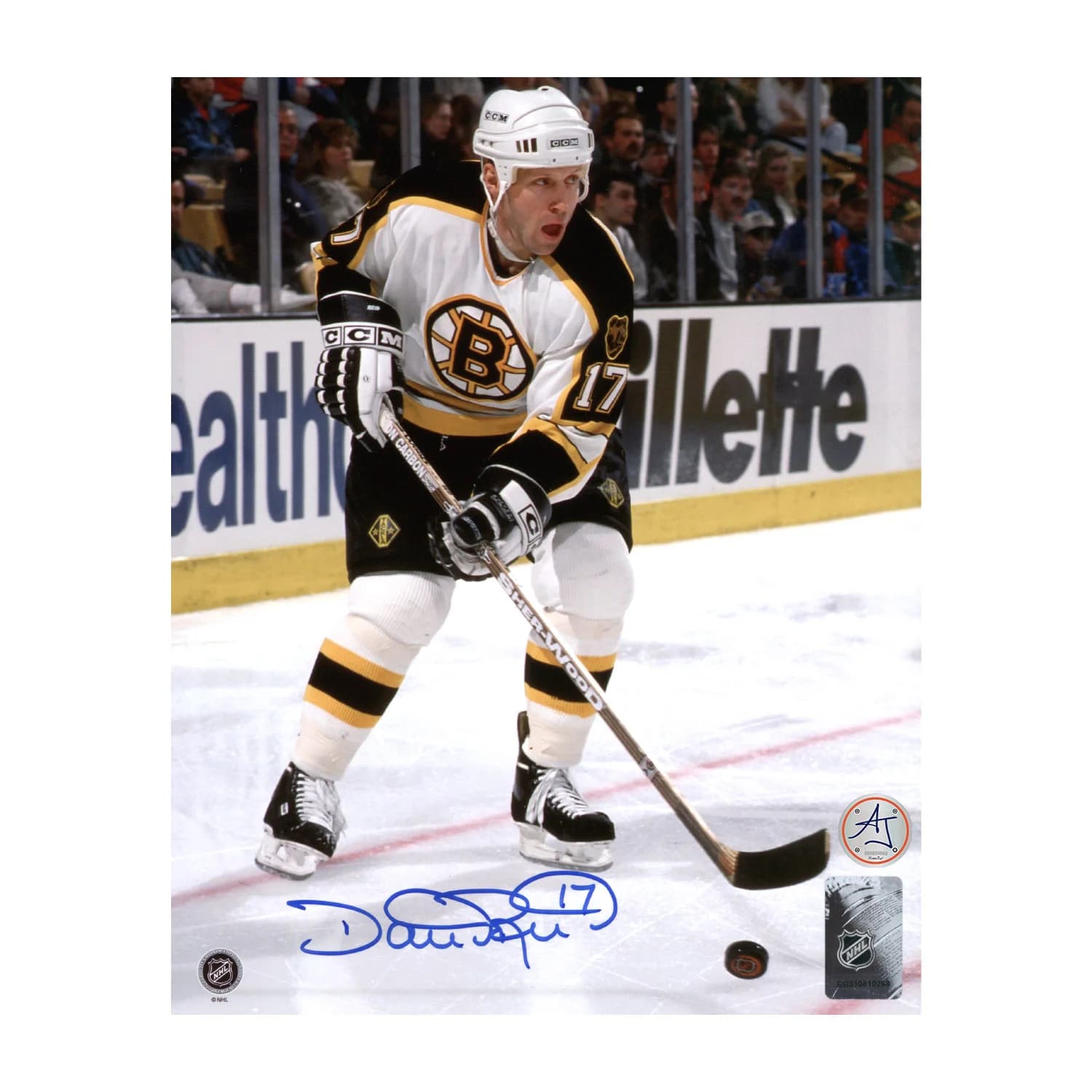 Dave Reid Autographed Boston Bruins Hockey 8x10 Photo Dave Reid Photo 8x10-hockey, Boston Bruins, supplier stock photo