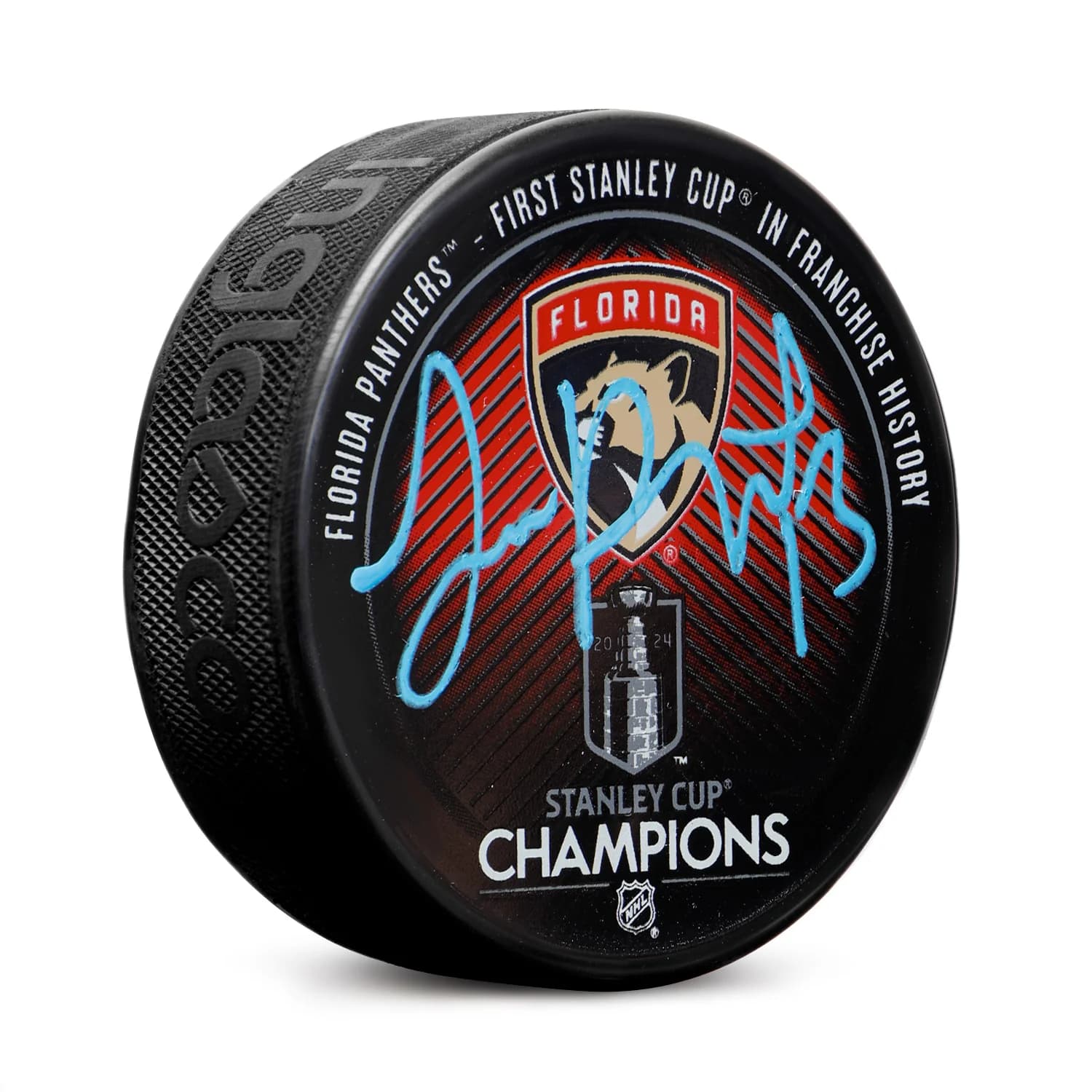 Sam Reinhart Signed Florida Panthers 2024 Stanley Cup Puck Sam Reinhart Puck 2024-stanley-cup, Florida Panthers, supplier stock photo