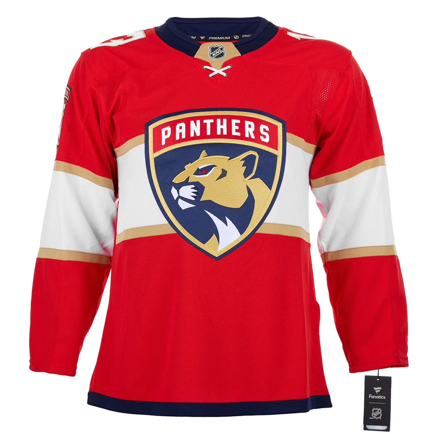 Sam Reinhart Autographed Florida Panthers Fanatics Premium Jersey Sam Reinhart Jersey premium, Florida Panthers, view 2, supplier stock photo