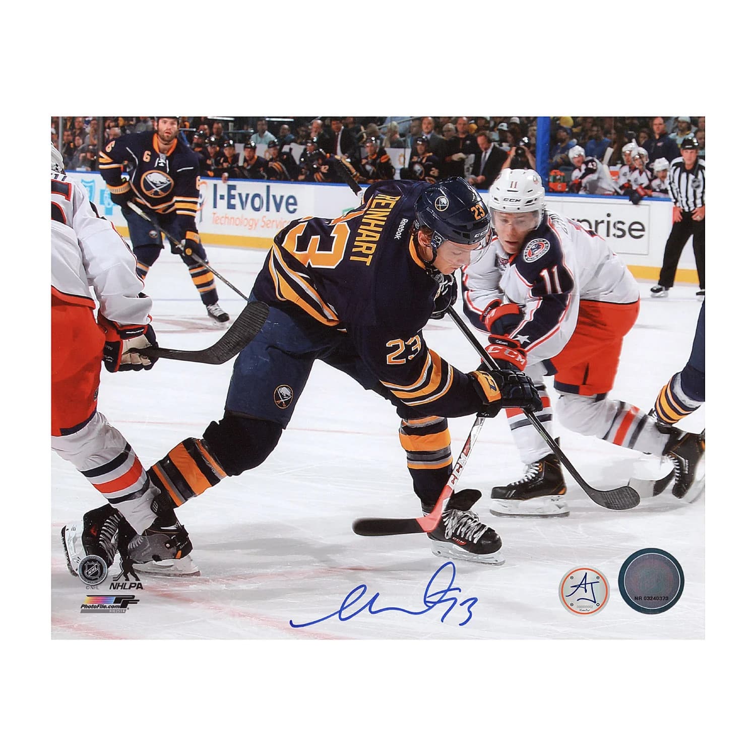 Sam Reinhart Autographed Buffalo Sabres 1st NHL Game 8x10 Photo Sam Reinhart Photo 8x10-1st-nhl-game, Buffalo Sabres, supplier stock photo