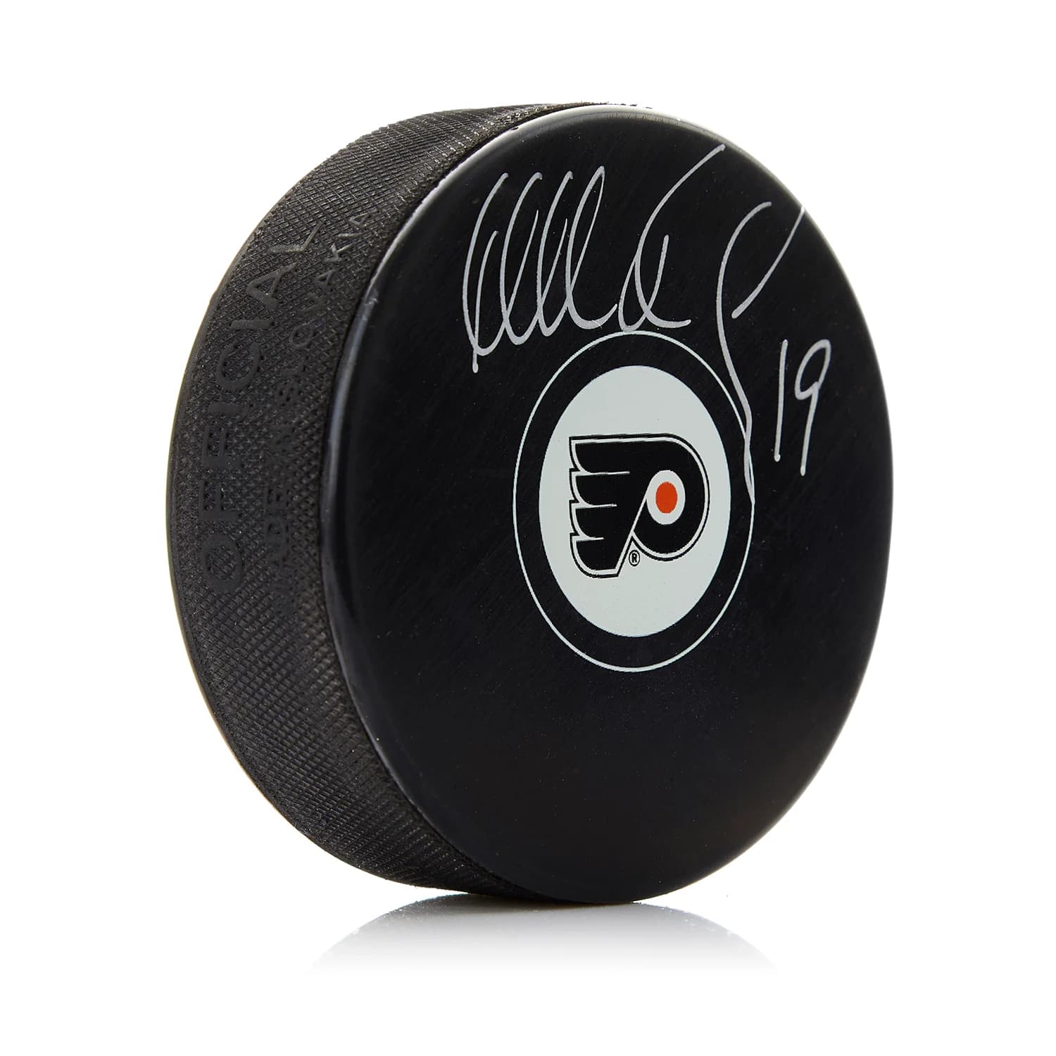 Mikael Renberg Signed Philadelphia Flyers Hockey Puck Mikael Renberg Puck hockey, Philadelphia Flyers, supplier stock photo
