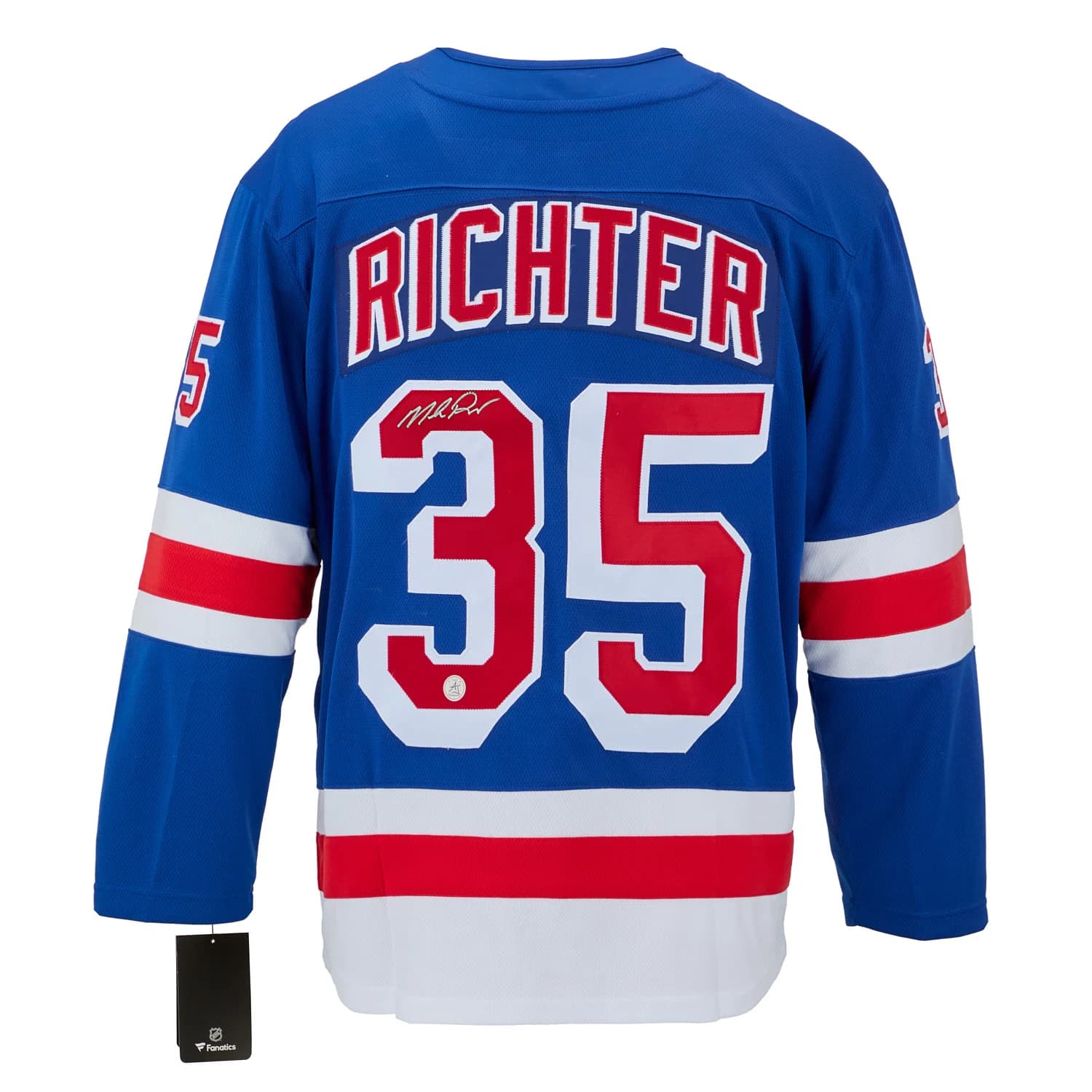 Mike Richter Autographed New York Rangers Fanatics Breakaway Jersey Mike Richter Jersey breakaway, New York Rangers, supplier stock photo