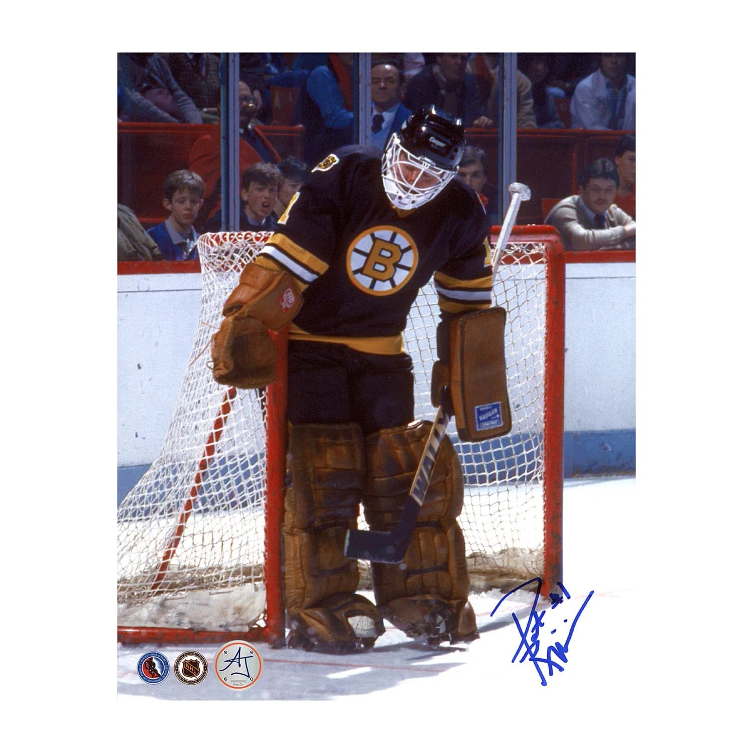 Pat Riggin Boston Bruins Autographed Goalie 8x10 Photo Pat Riggin Photo 8x10-goalie, Boston Bruins, supplier stock photo