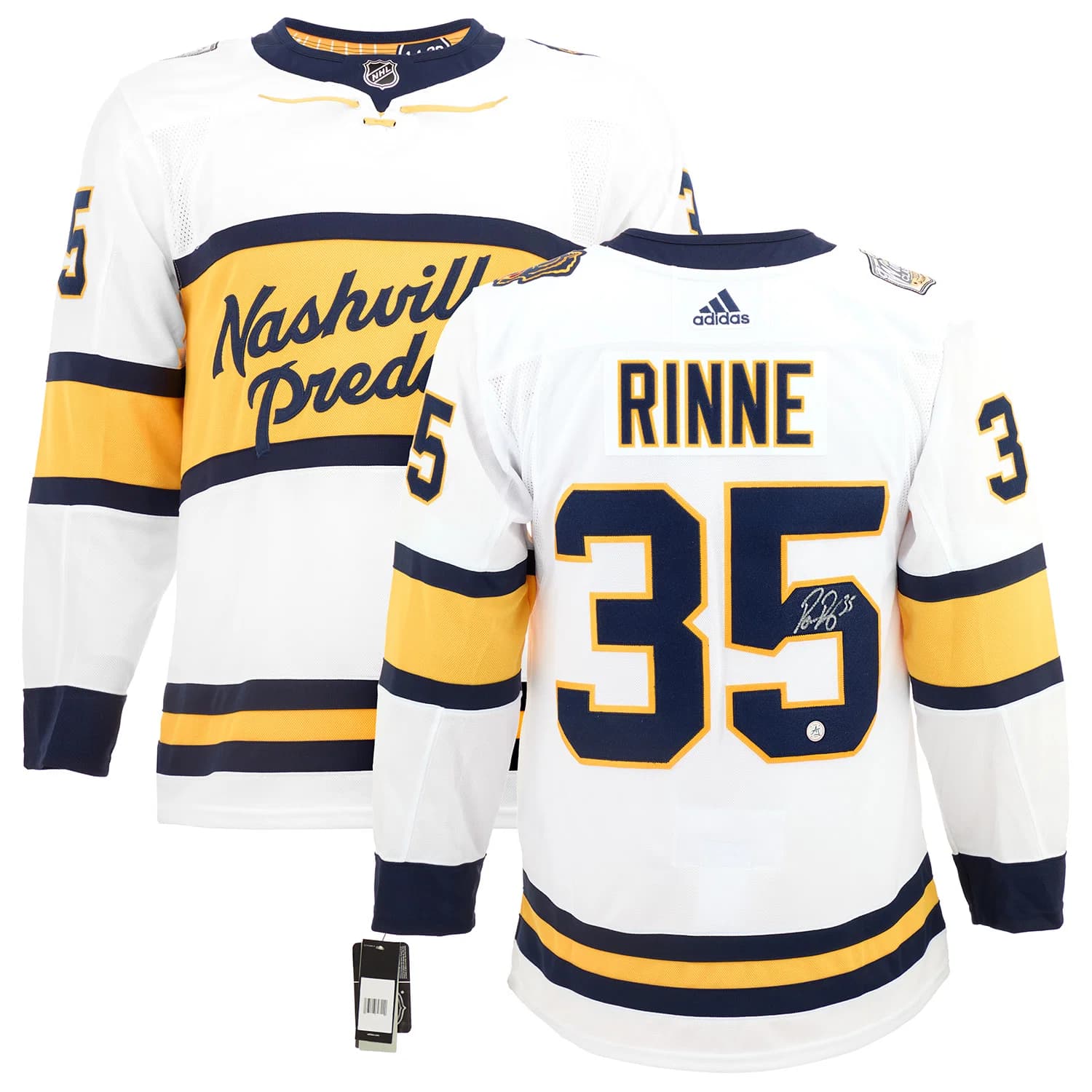 Pekka Rinne Nashville Predators Signed Winter Classic adidas Jersey Pekka Rinne Jersey winter-classic-adidas, Nashville Predators, view 3, supplier stock photo