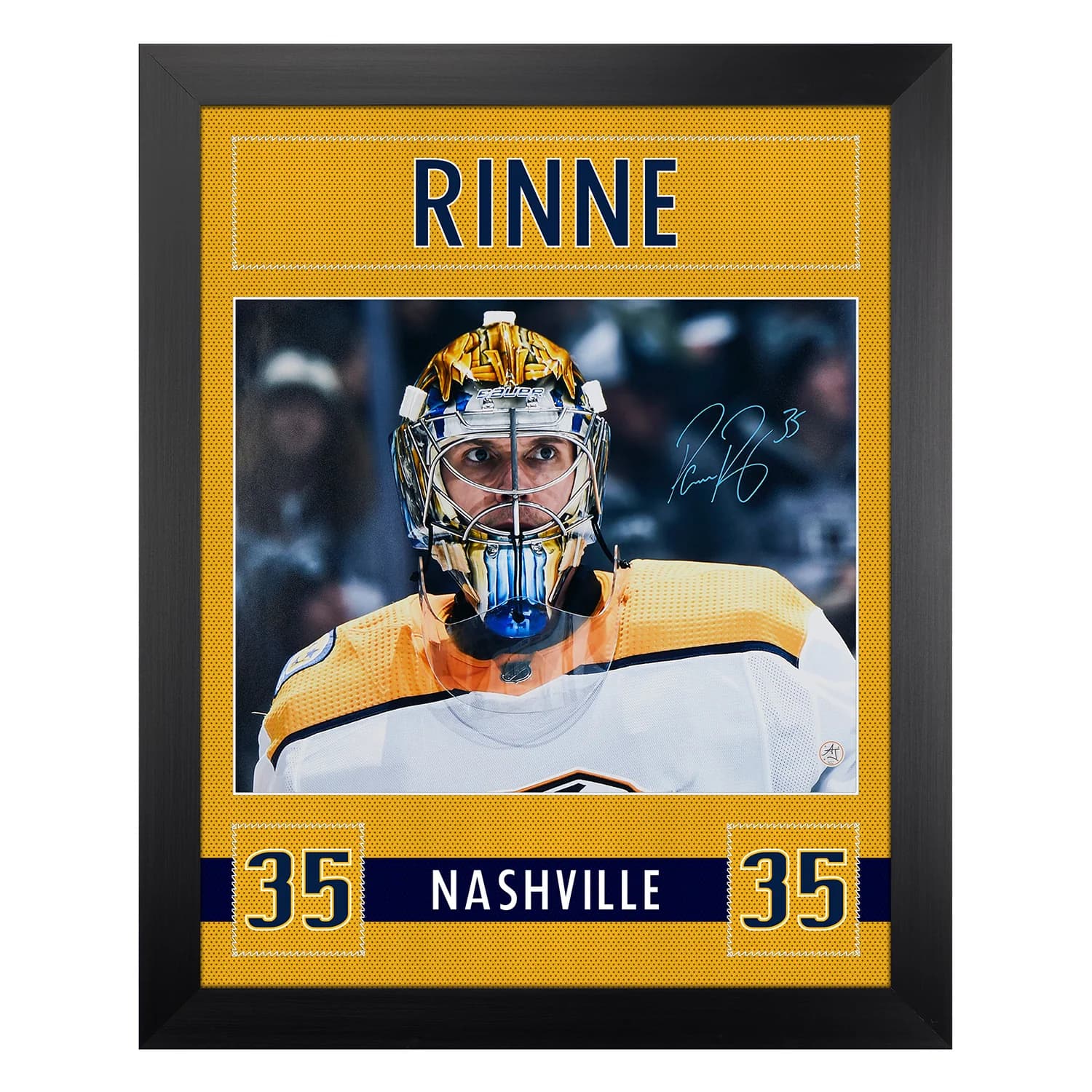Pekka Rinne Autographed Nashville Predators Uniform Graphic 26x32 Frame Pekka Rinne Jersey 26x32-uniform-graphic-frame, Nashville Predators, supplier stock photo