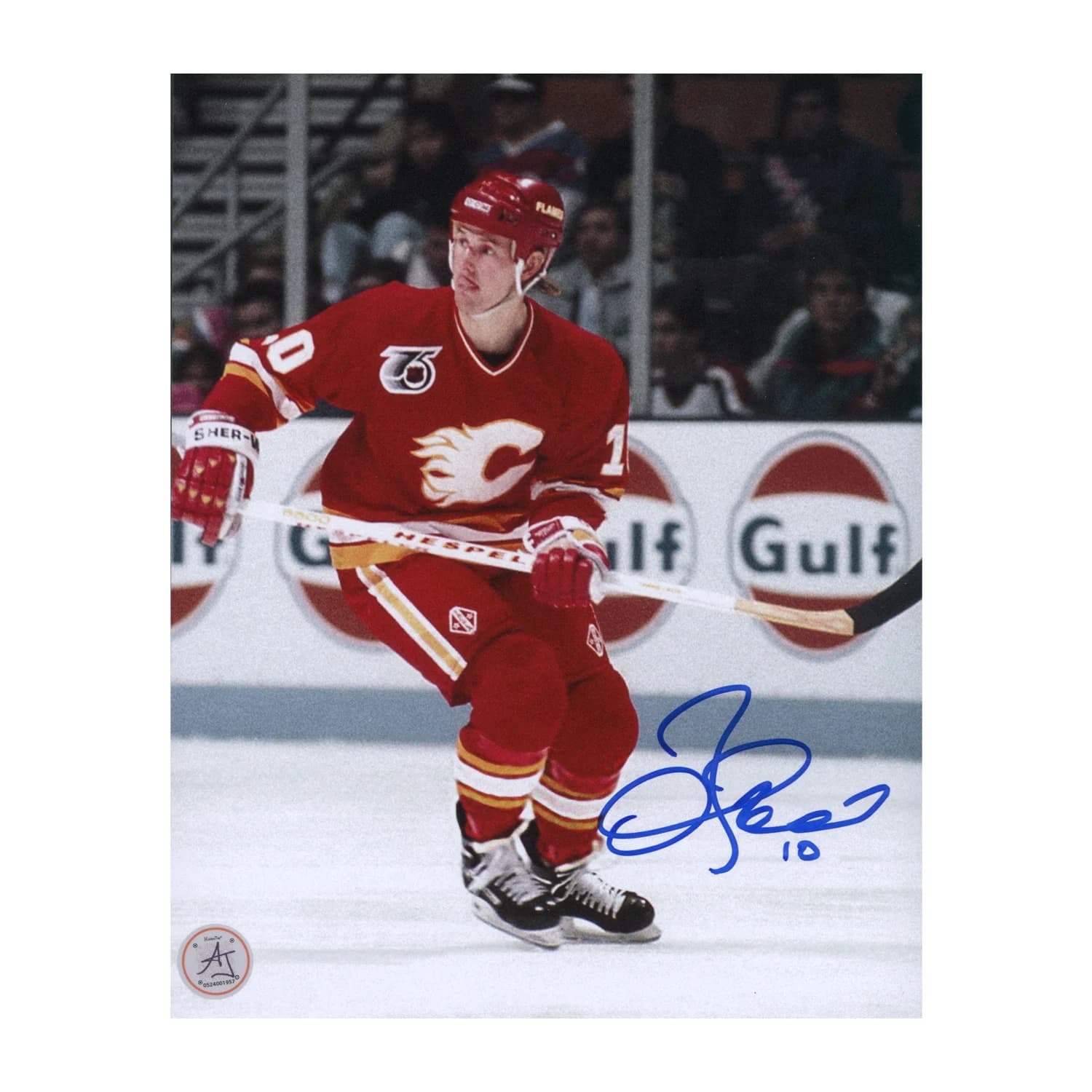 Gary Roberts Signed Calgary Flames Game Action 8x10 Photo Gary Roberts Photo 8x10-game-action, Calgary Flames, supplier stock photo