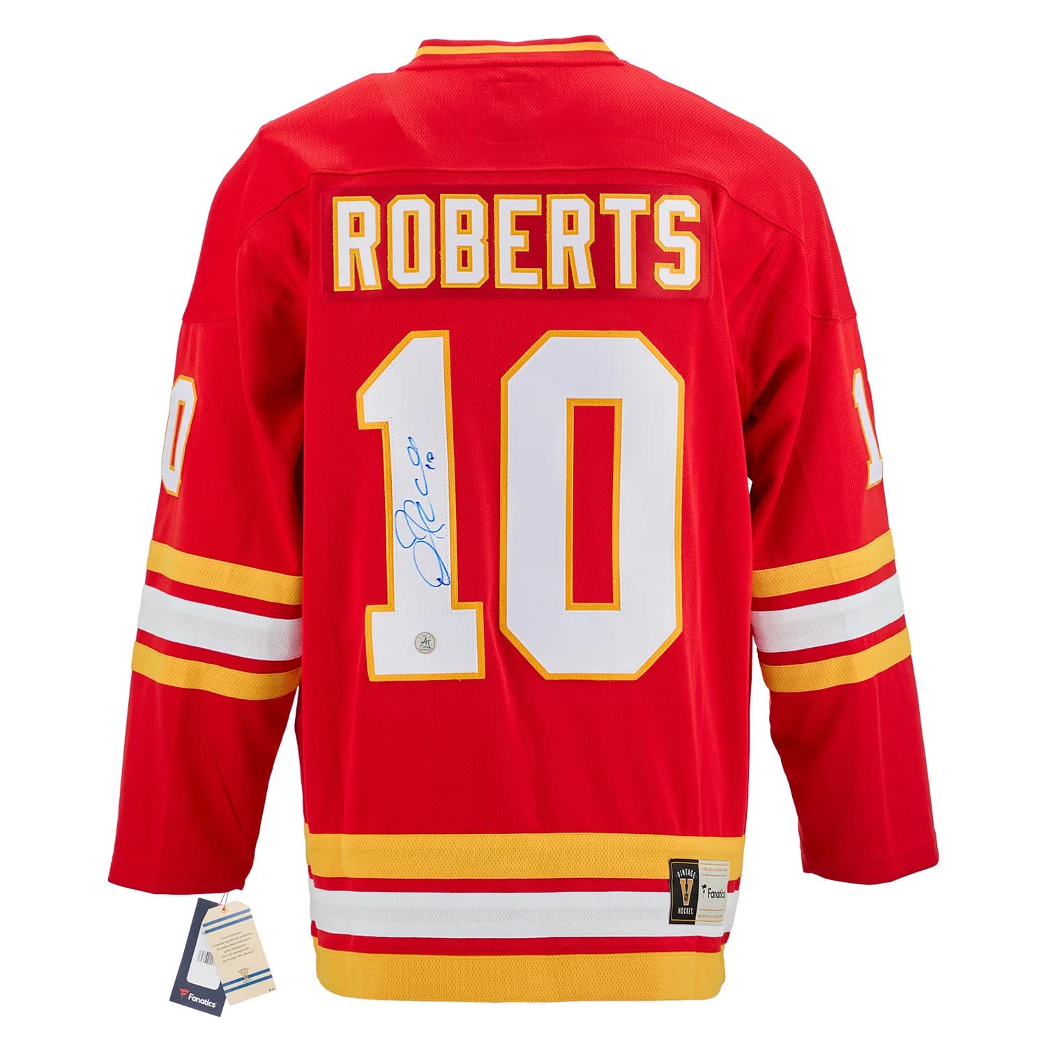 Gary Roberts Autographed Calgary Flames Fanatics Throwback Jersey Gary Roberts Jersey throwback, Calgary Flames, supplier stock photo