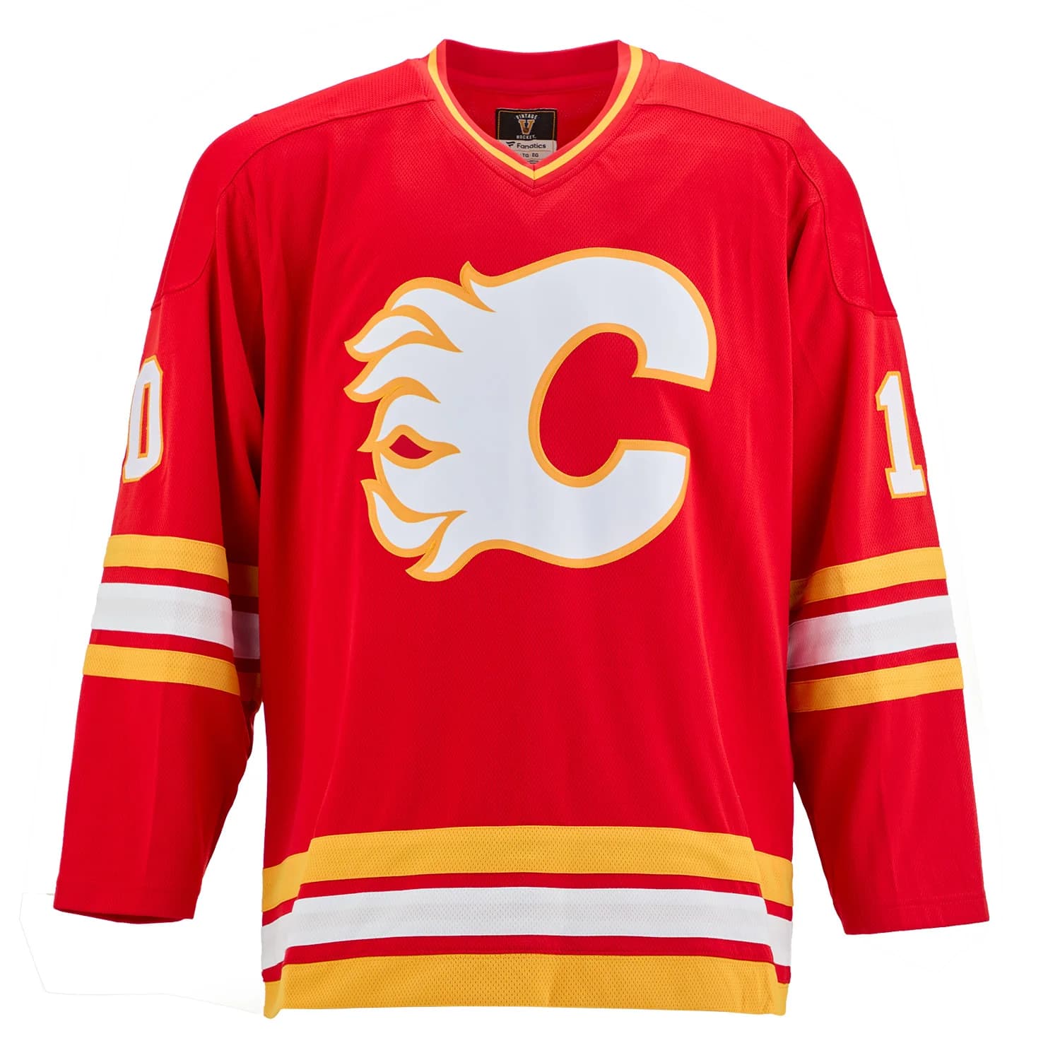Gary Roberts Autographed Calgary Flames Fanatics Throwback Jersey Gary Roberts Jersey throwback, Calgary Flames, view 2, supplier stock photo