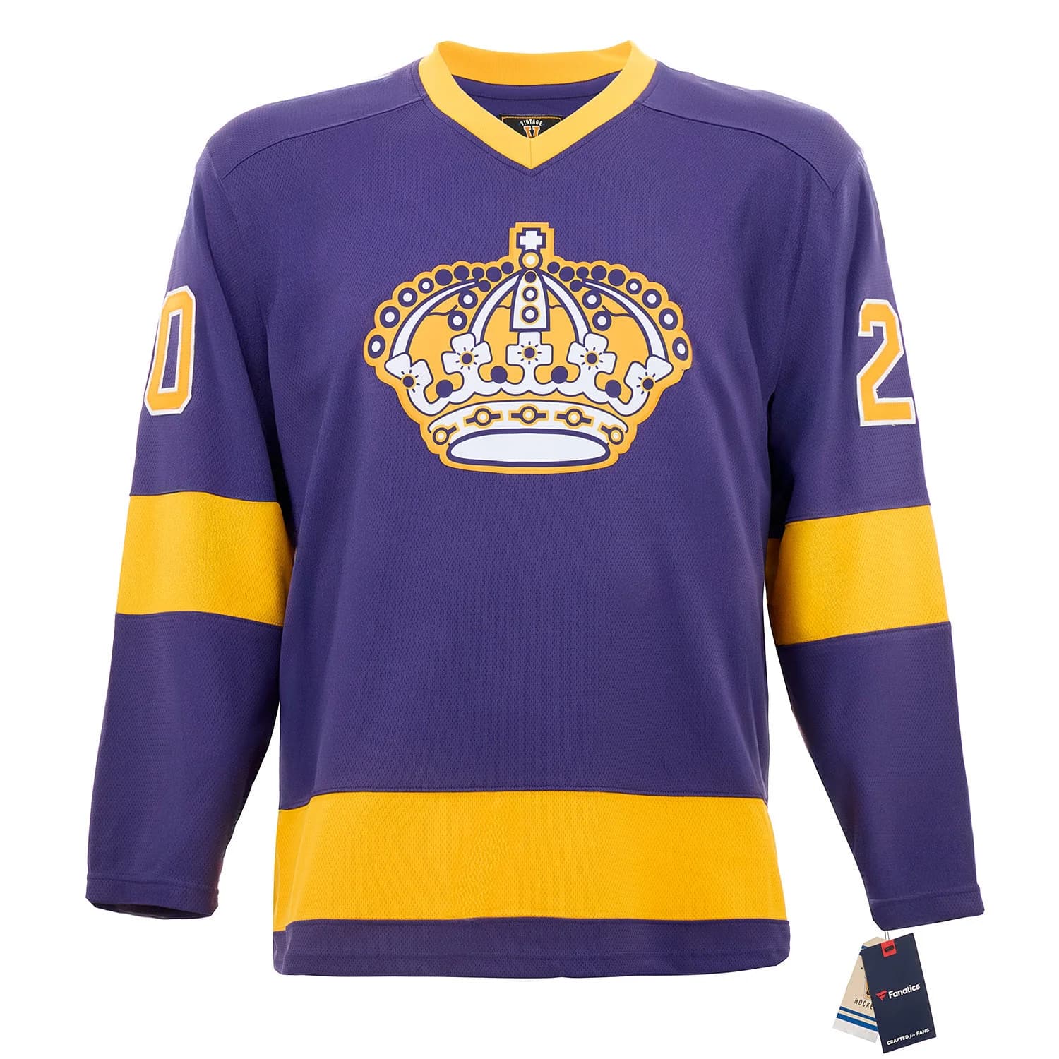 Luc Robitaille Signed Los Angeles Kings Rookie Fanatics Throwback Jersey with ROY Note Luc Robitaille Jersey rookie-throwback-roy-note, Los Angeles Kings, view 2, supplier stock photo