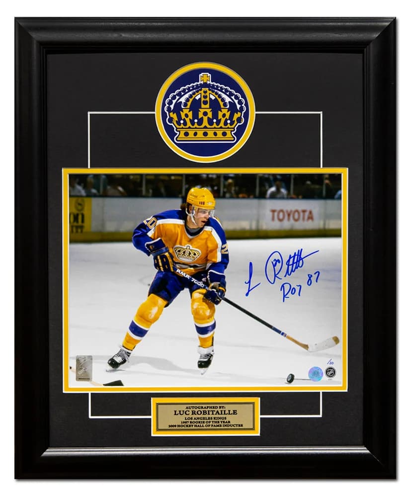 Luc Robitaille LA Kings Signed & Inscribed ROY 87 20x24 Rookie Frame #/20 Luc Robitaille Other 20x24-la-inscribed-roy-87-rookie-frame, Los Angeles Kings, supplier stock photo