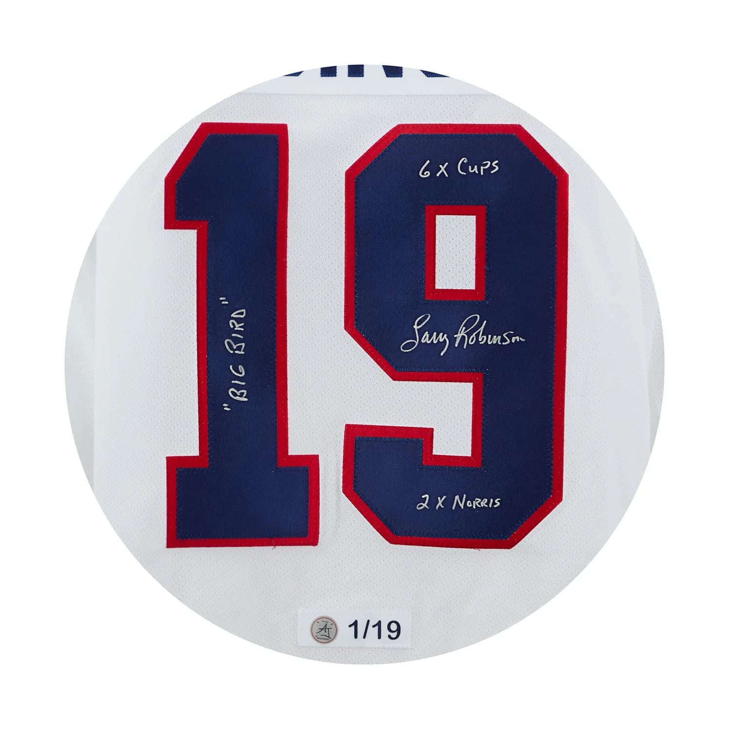 Larry Robinson Montreal Canadiens Signed & Inscribed CCM Stats Jersey #1/19 Larry Robinson Jersey larry-robinson-inscribed-ccm-stats-1, Montreal Canadiens, view 3, supplier stock photo