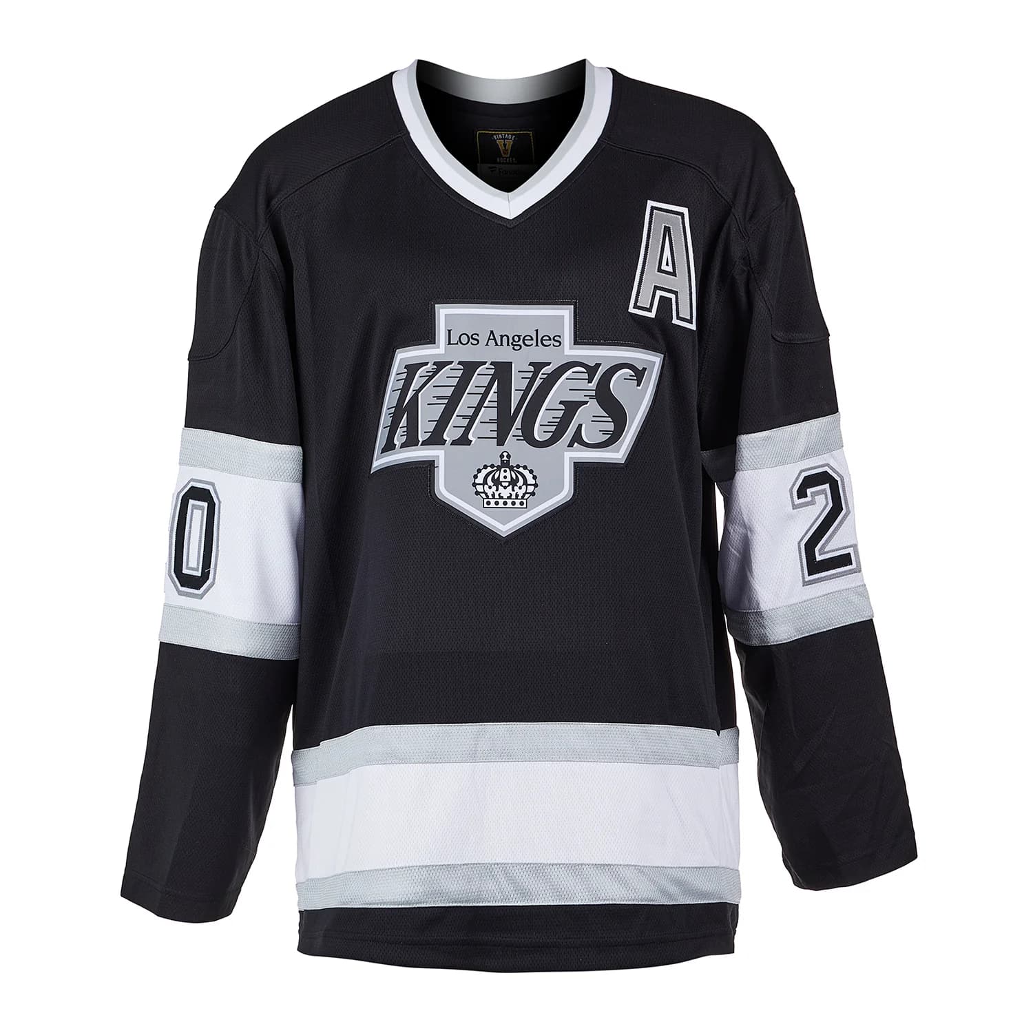 Luc Robitaille Autographed Los Angeles Kings Black Fanatics Throwback Jersey Luc Robitaille Jersey black-throwback, Los Angeles Kings, view 2, supplier stock photo