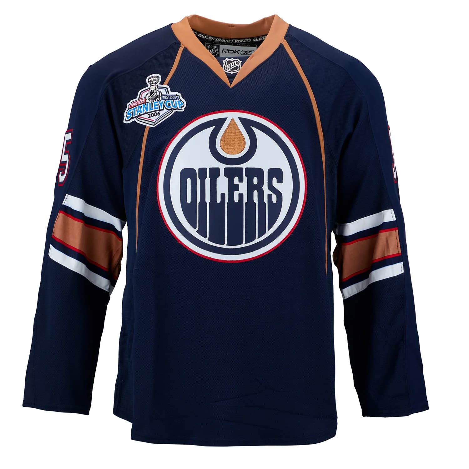Dwayne Roloson Signed Edmonton Oilers 2006 Cup Finals Vintage Reebok Edge Jersey Dwayne Roloson Jersey dwayne-roloson-2006-cup-finals-vintage, Edmonton Oilers, view 2, supplier stock photo
