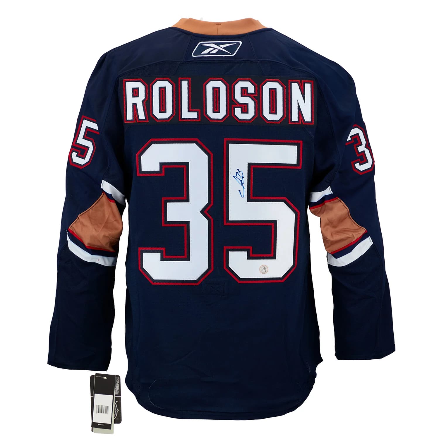 Dwayne Roloson Signed Edmonton Oilers 2006 Cup Finals Vintage Reebok Edge Jersey Dwayne Roloson Jersey dwayne-roloson-2006-cup-finals-vintage, Edmonton Oilers, supplier stock photo