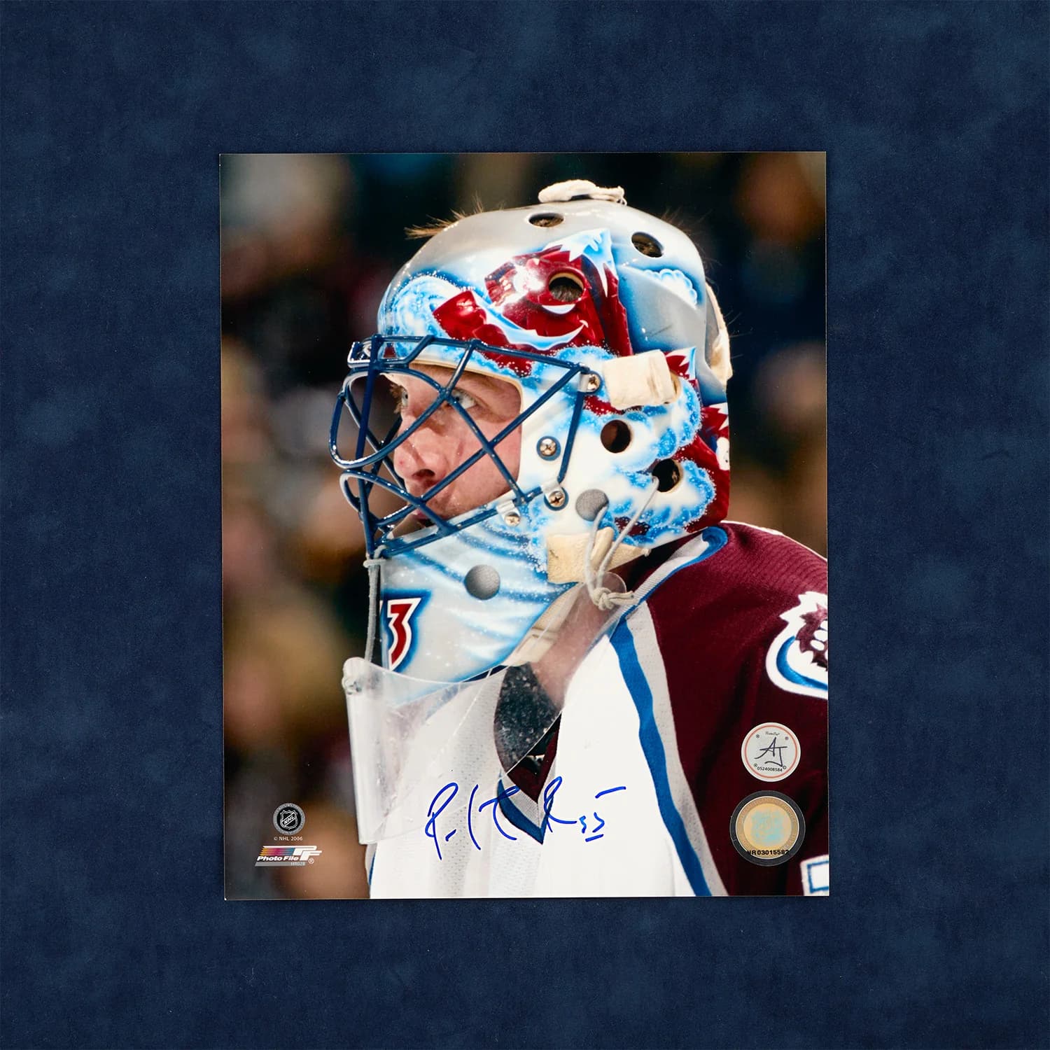 Patrick Roy Autographed Colorado Avalanche Goalie Mask Profile 8x10 Photo Patrick Roy Photo 8x10-patrick-roy-colorado-avalanche-goalie-mask, Colorado Avalanche, supplier stock photo