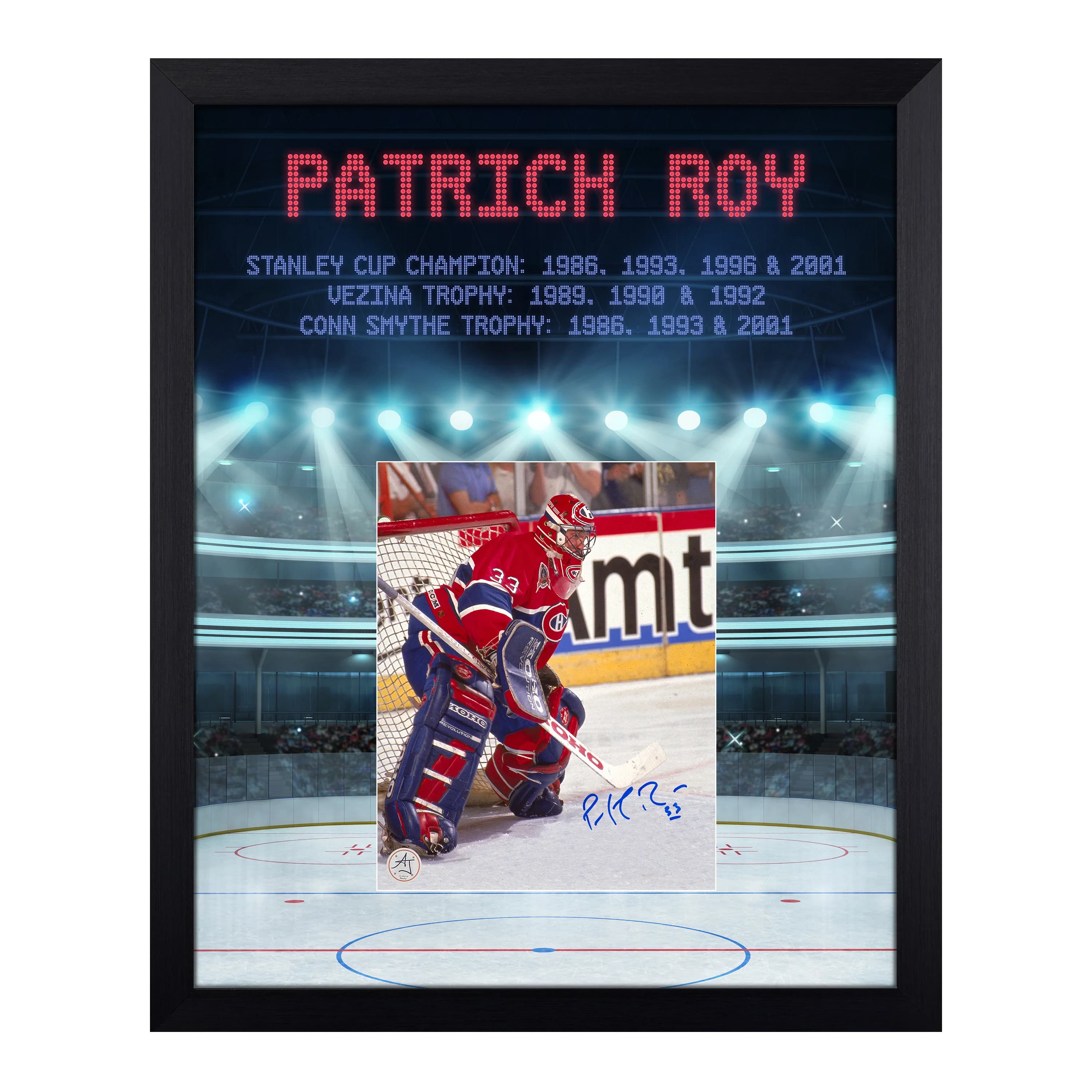 Patrick Roy Signed Montreal Canadiens Stadium Graphic 19x23 Frame Patrick Roy Other 19x23-patrick-roy-stadium-graphic-frame, Montreal Canadiens, supplier stock photo