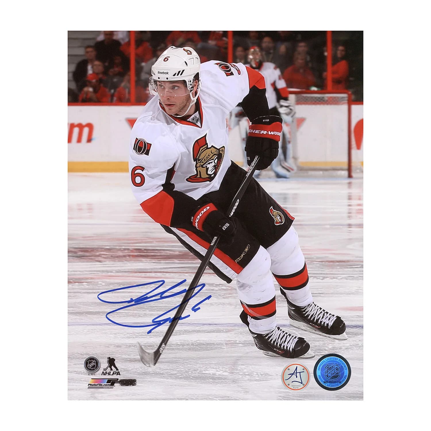 Bobby Ryan Autographed Ottawa Senators Game Skating 8x10 Photo Bobby Ryan Photo 8x10-game-skating, Ottawa Senators, supplier stock photo