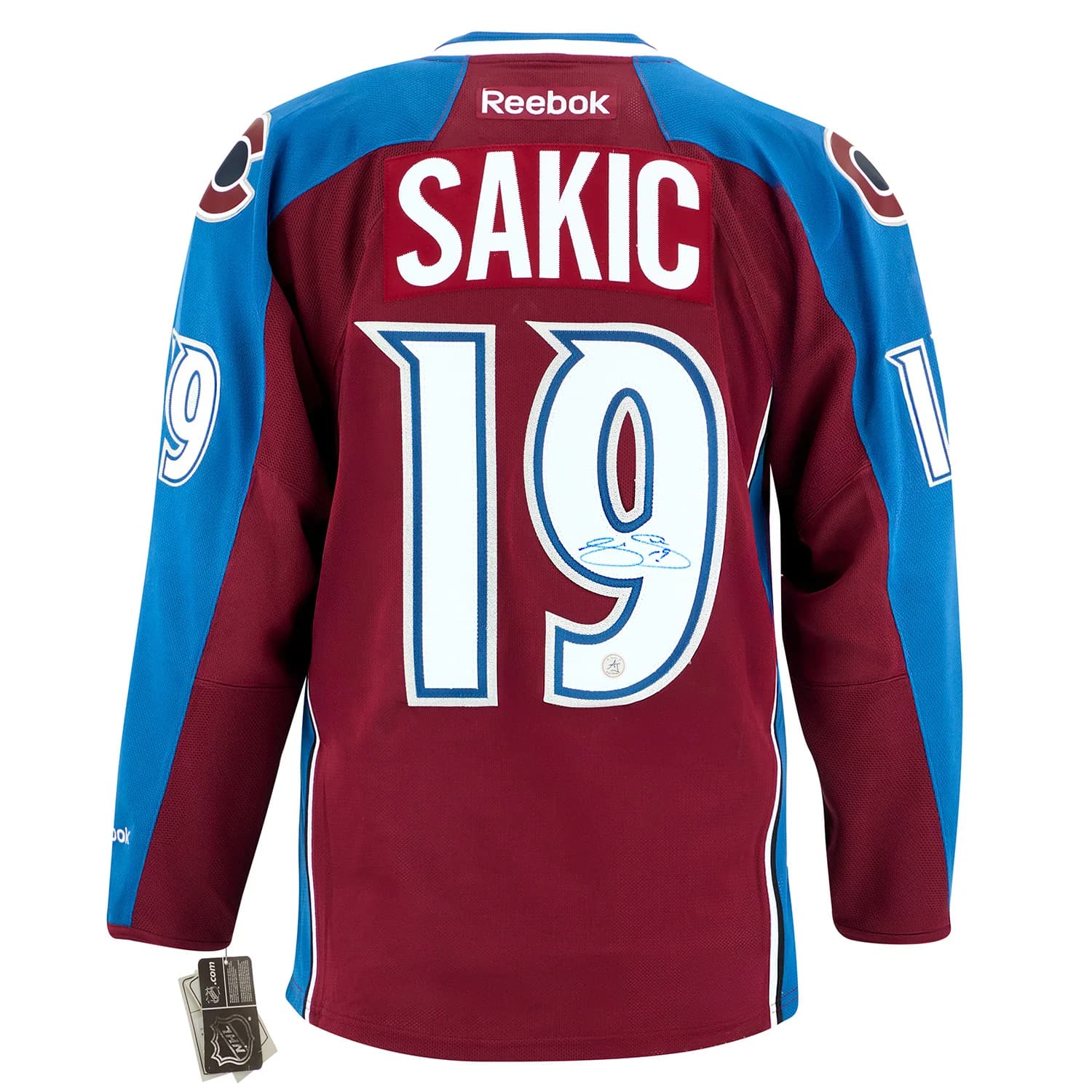 Joe Sakic Autographed Colorado Avalanche Vintage Reebok Jersey Joe Sakic Jersey vintage-reebok, Colorado Avalanche, supplier stock photo