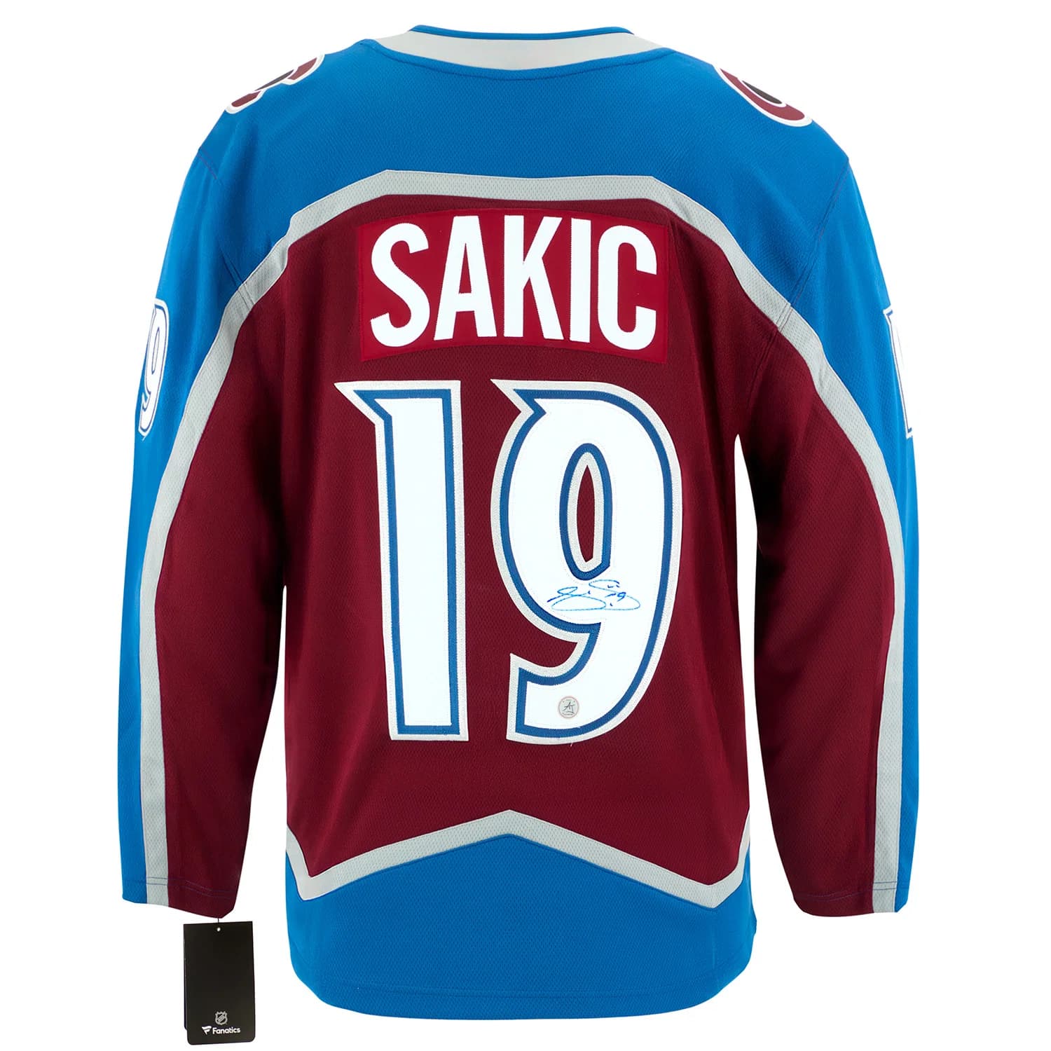 Joe Sakic Autographed Colorado Avalanche Fanatics Breakaway Jersey Joe Sakic Jersey breakaway, Colorado Avalanche, supplier stock photo