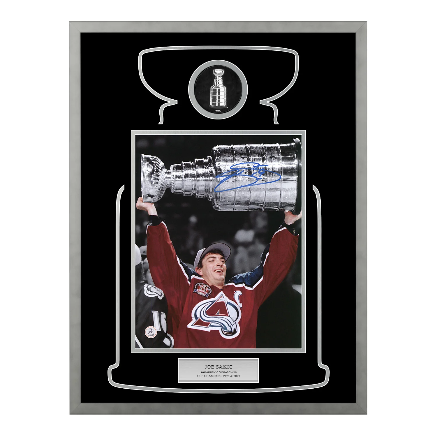 Joe Sakic Autographed Colorado Avalanche Cup Champion 20x26 Frame Joe Sakic Other 20x26-cup-champion-frame, Colorado Avalanche, supplier stock photo