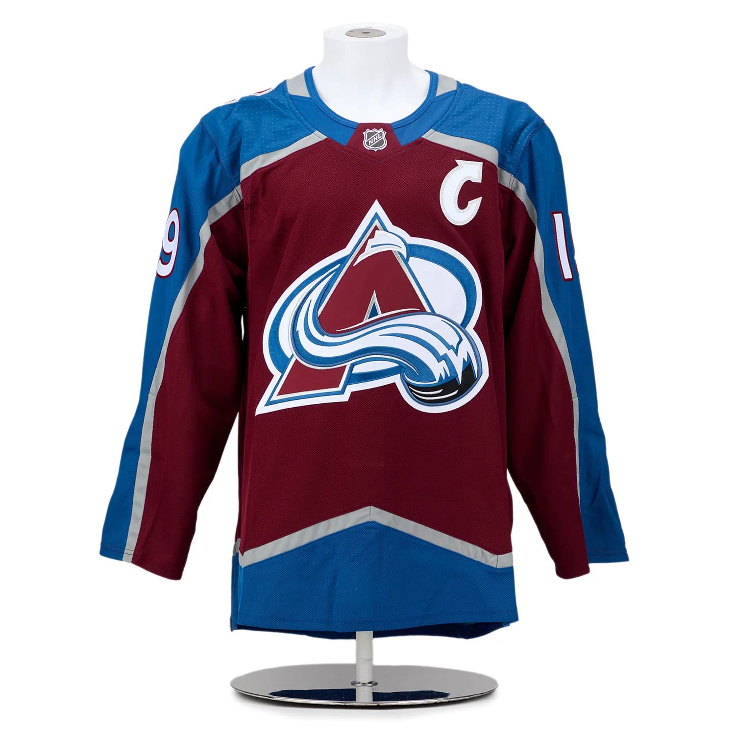 Joe Sakic Signed Colorado Avalanche Championship Portrait Art Jersey #8/19 Joe Sakic Jersey joe-sakic-colorado-avalanche-championship, Colorado Avalanche, view 2, supplier stock photo
