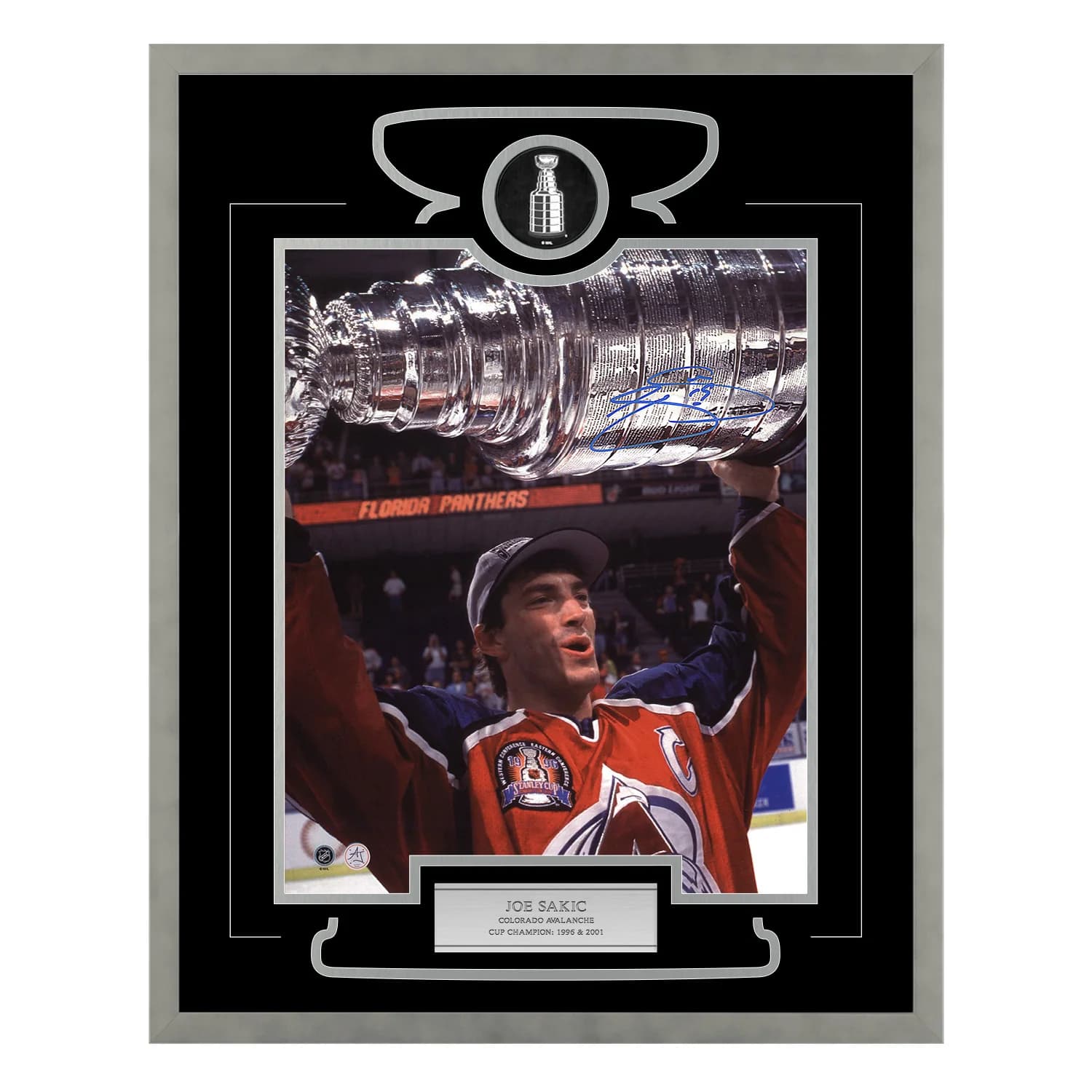 Joe Sakic Signed Colorado Avalanche Cup Champion 26x32 Frame Joe Sakic Other 26x32-cup-champion-frame, Colorado Avalanche, supplier stock photo