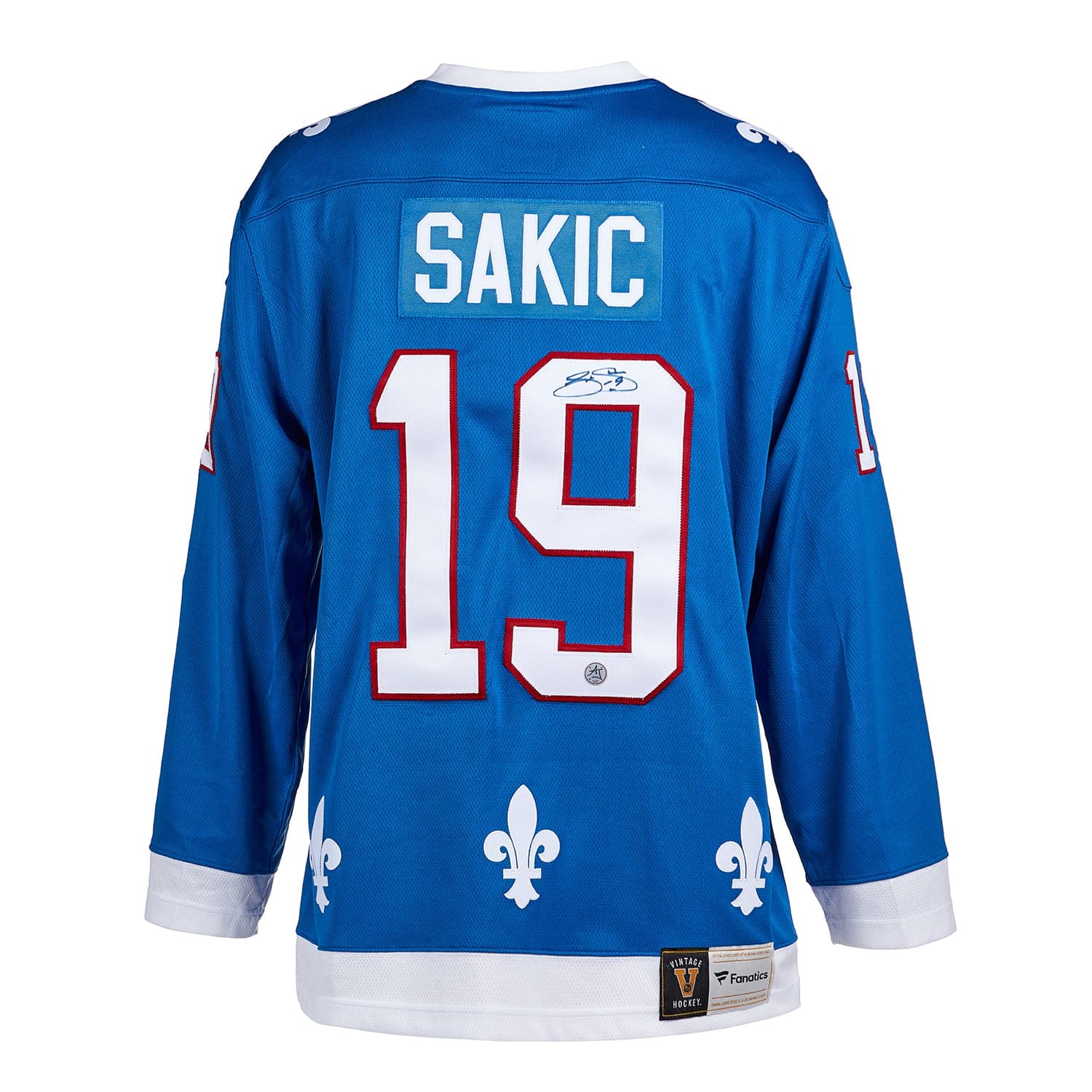 Joe Sakic Autographed Quebec Nordiques Fanatics Throwback Jersey Joe Sakic Jersey quebec-nordiques-throwback, supplier stock photo