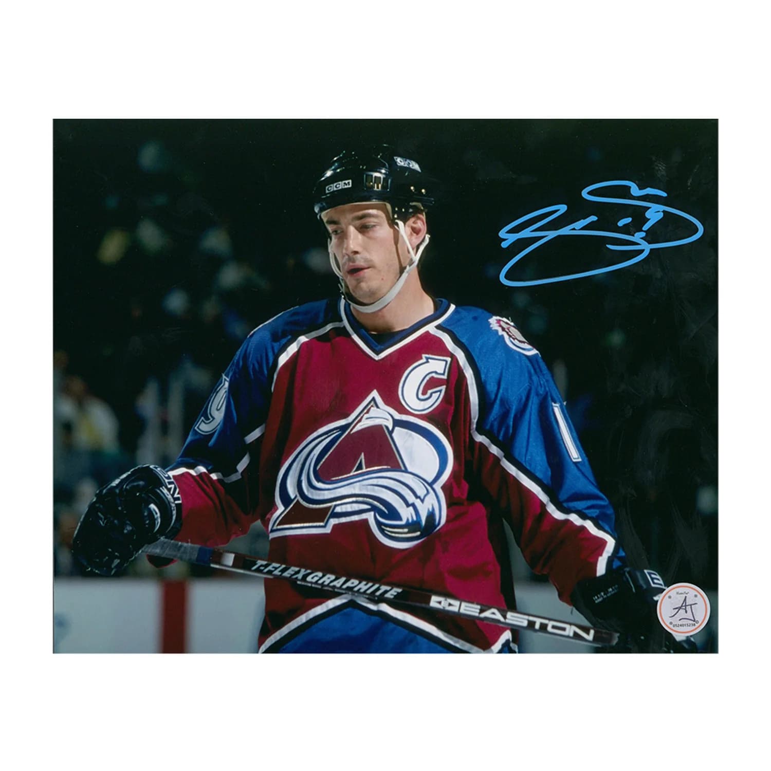 Joe Sakic Autographed Colorado Avalanche Intensity 8x10 Photo Joe Sakic Photo 8x10-intensity, Colorado Avalanche, supplier stock photo