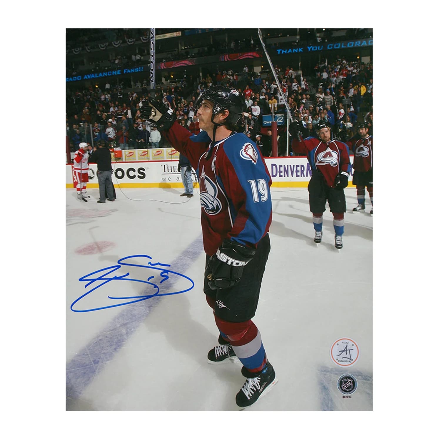 Joe Sakic Autographed Colorado Avalanche Last Playoff Game 8x10 Photo Joe Sakic Photo 8x10-last-playoff-game, Colorado Avalanche, supplier stock photo