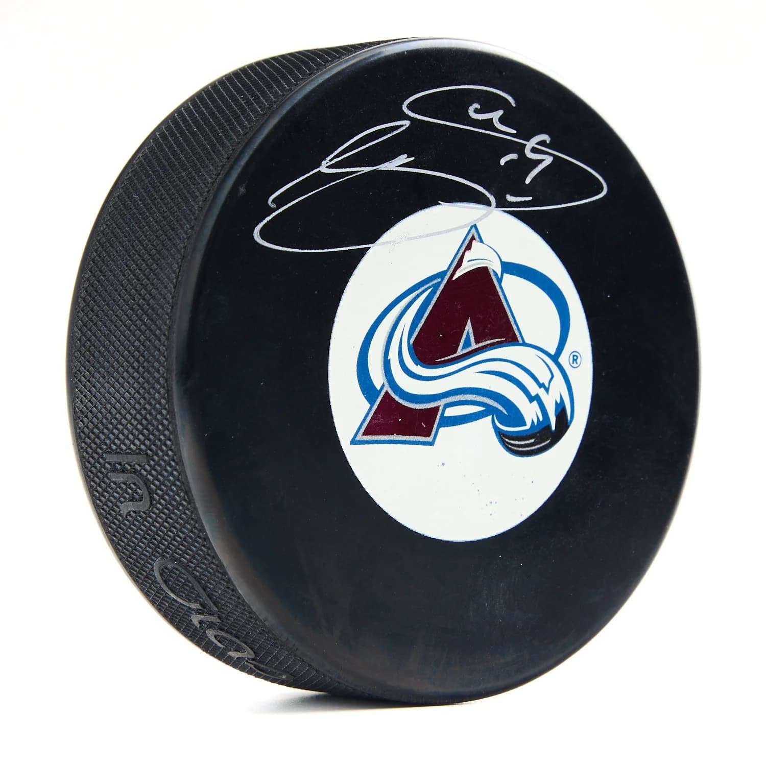 Joe Sakic Colorado Avalanche Autographed Hockey Puck Joe Sakic Puck hockey, Colorado Avalanche, supplier stock photo
