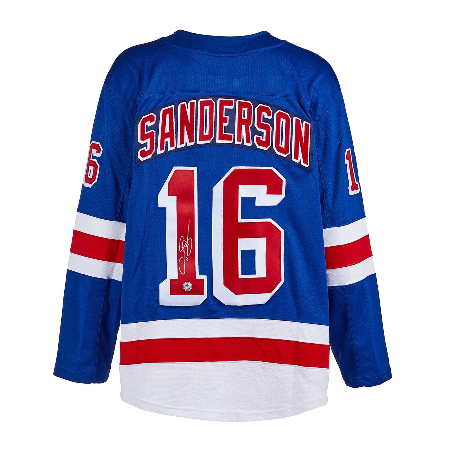 Derek Sanderson Autographed New York Rangers Fanatics Breakaway Jersey Derek Sanderson Jersey breakaway, New York Rangers, supplier stock photo